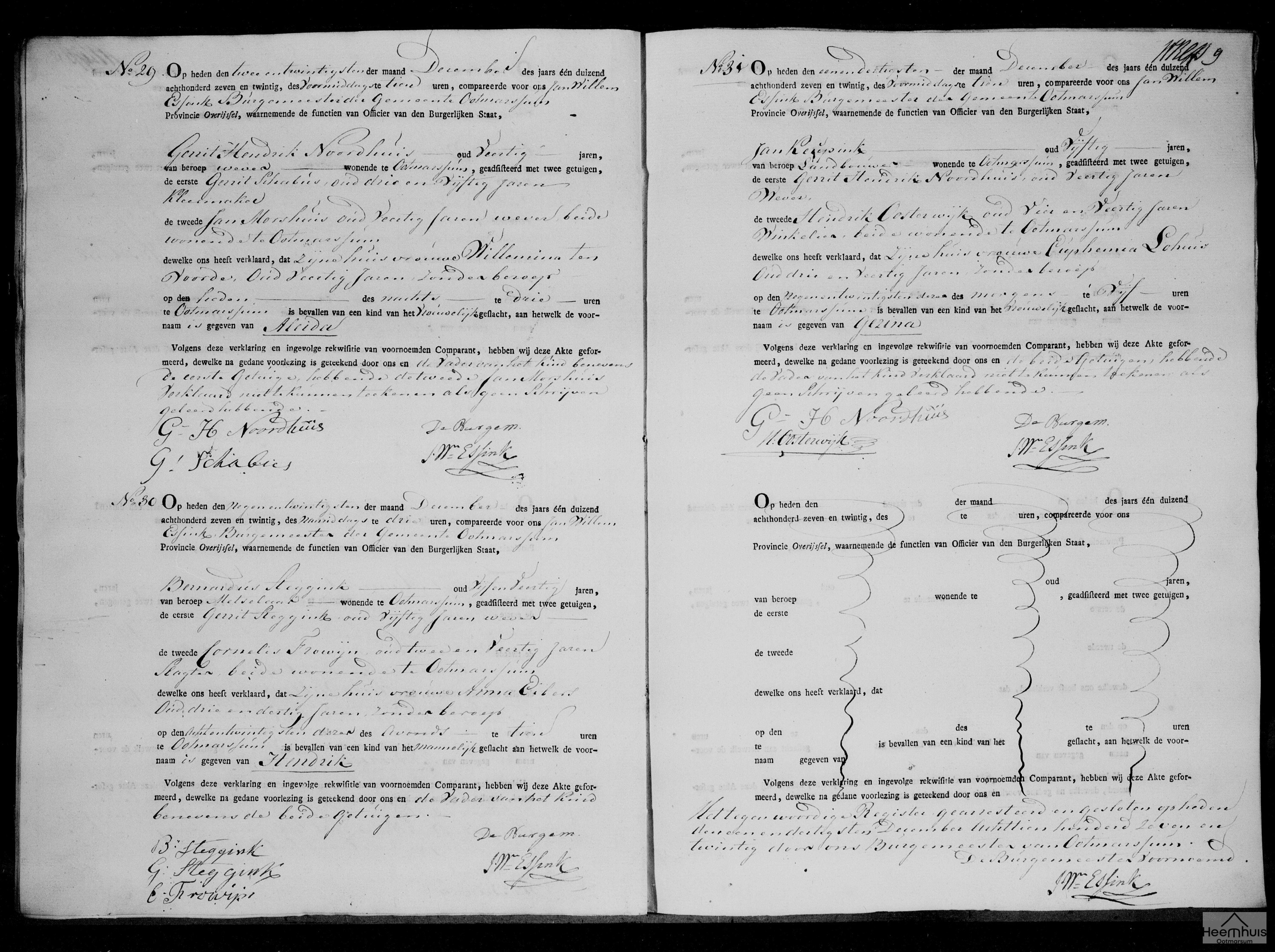 Geboorteakte van Hendrik Steggink