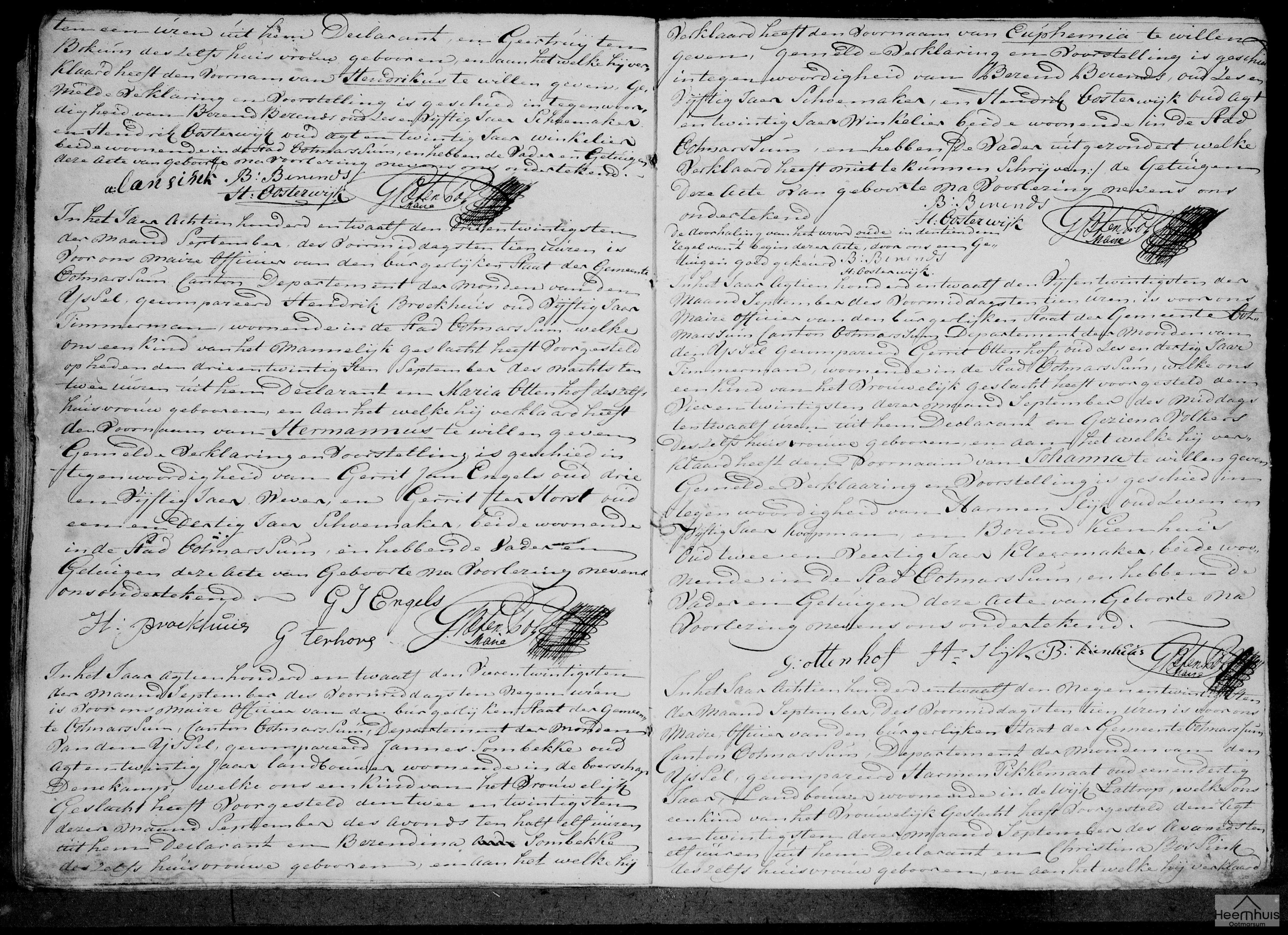 Geboorteakte van Johanna Ottenhof