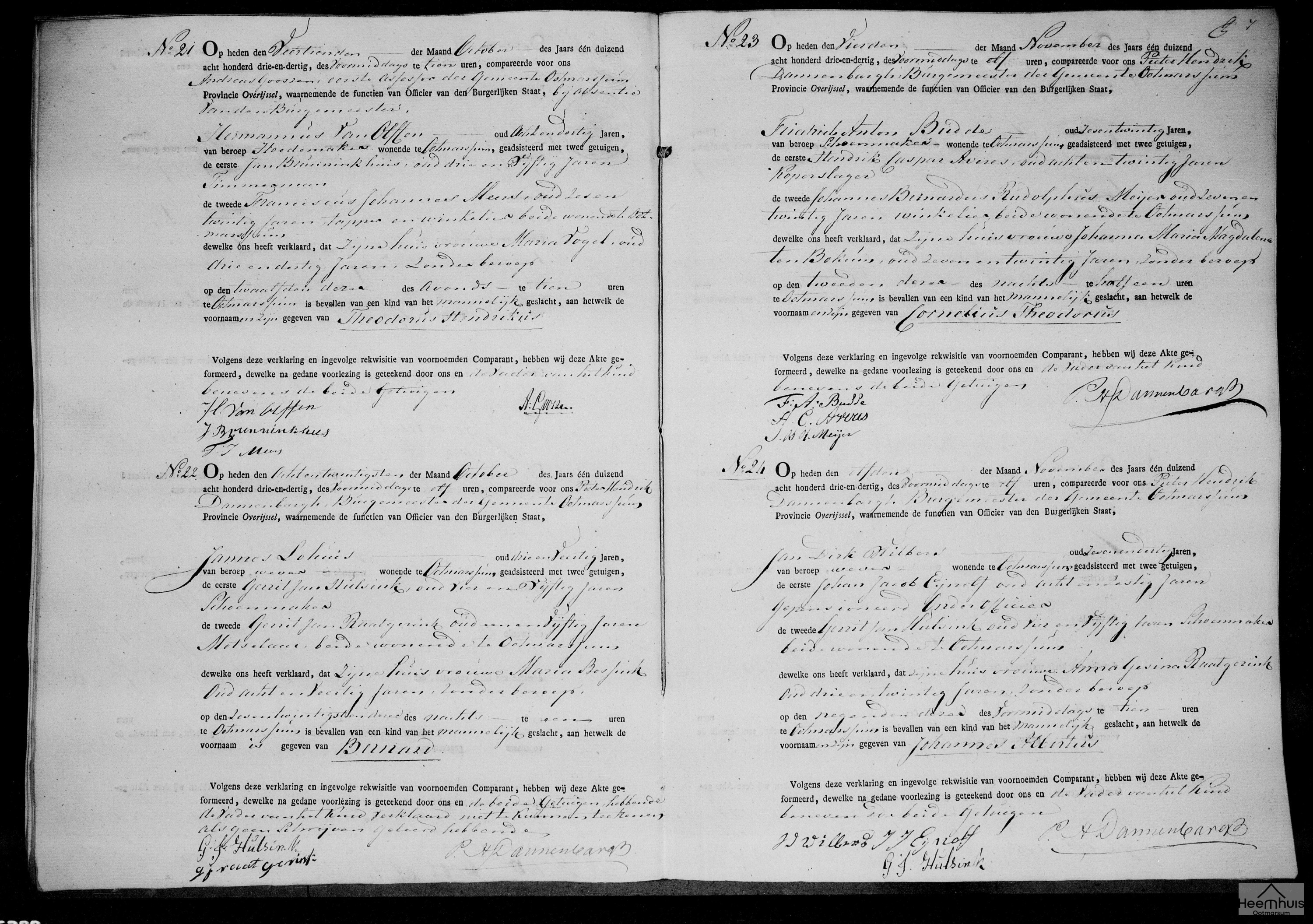 Geboorteakte van Johannes Albertus Wilbers