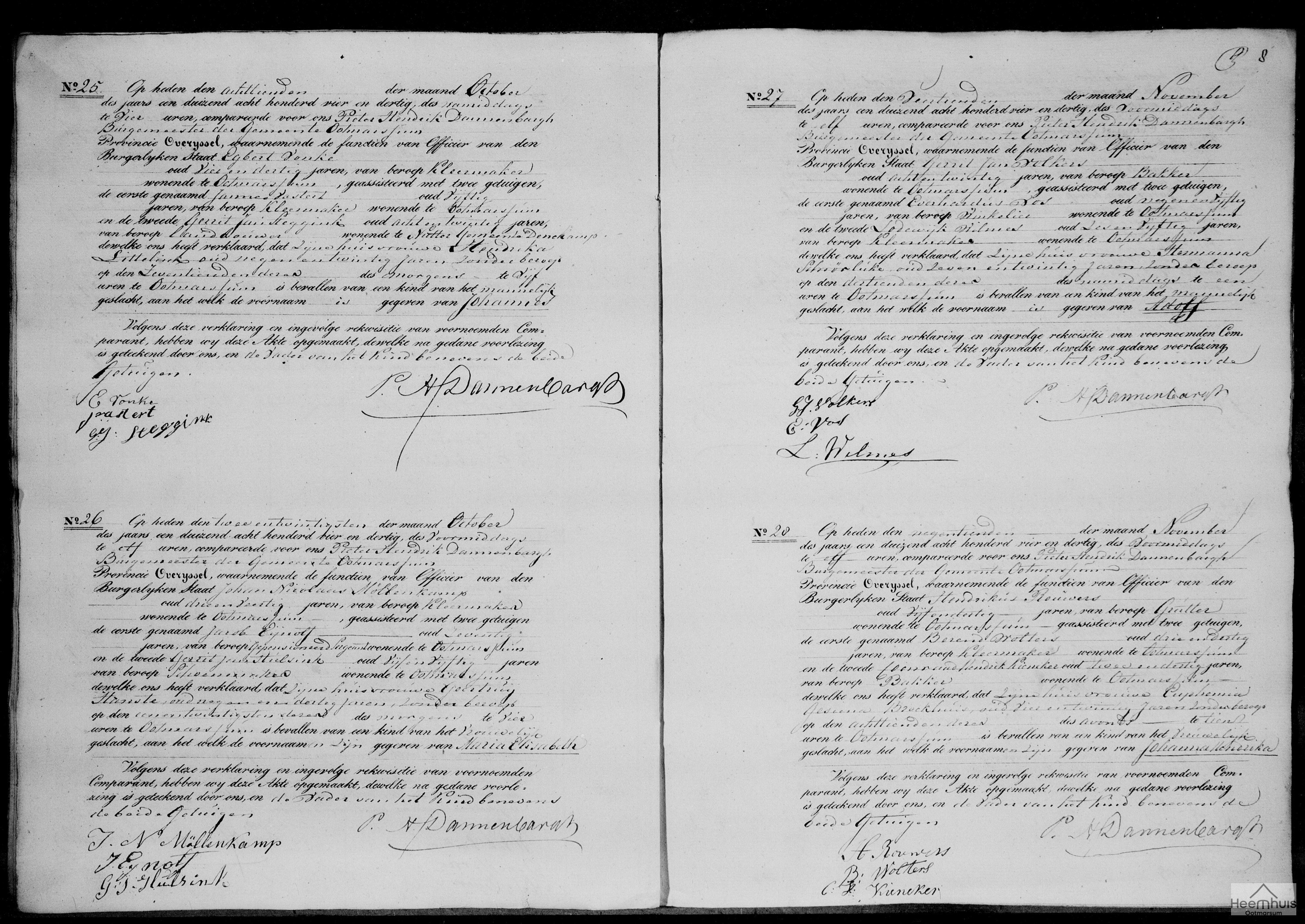 Geboorteakte van Maria Elisabeth Möllenkamp