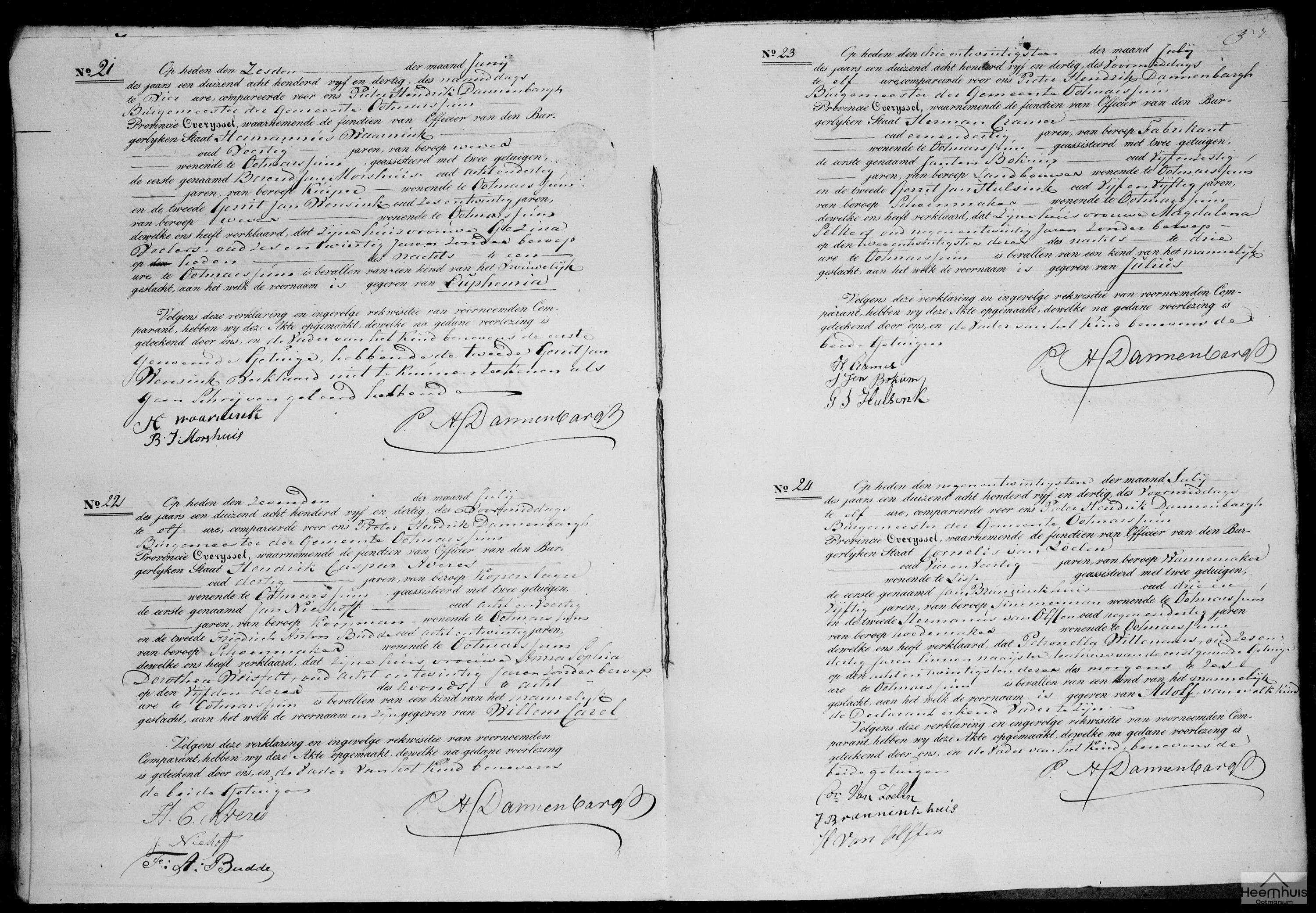 Geboorteakte van Julius Cramer