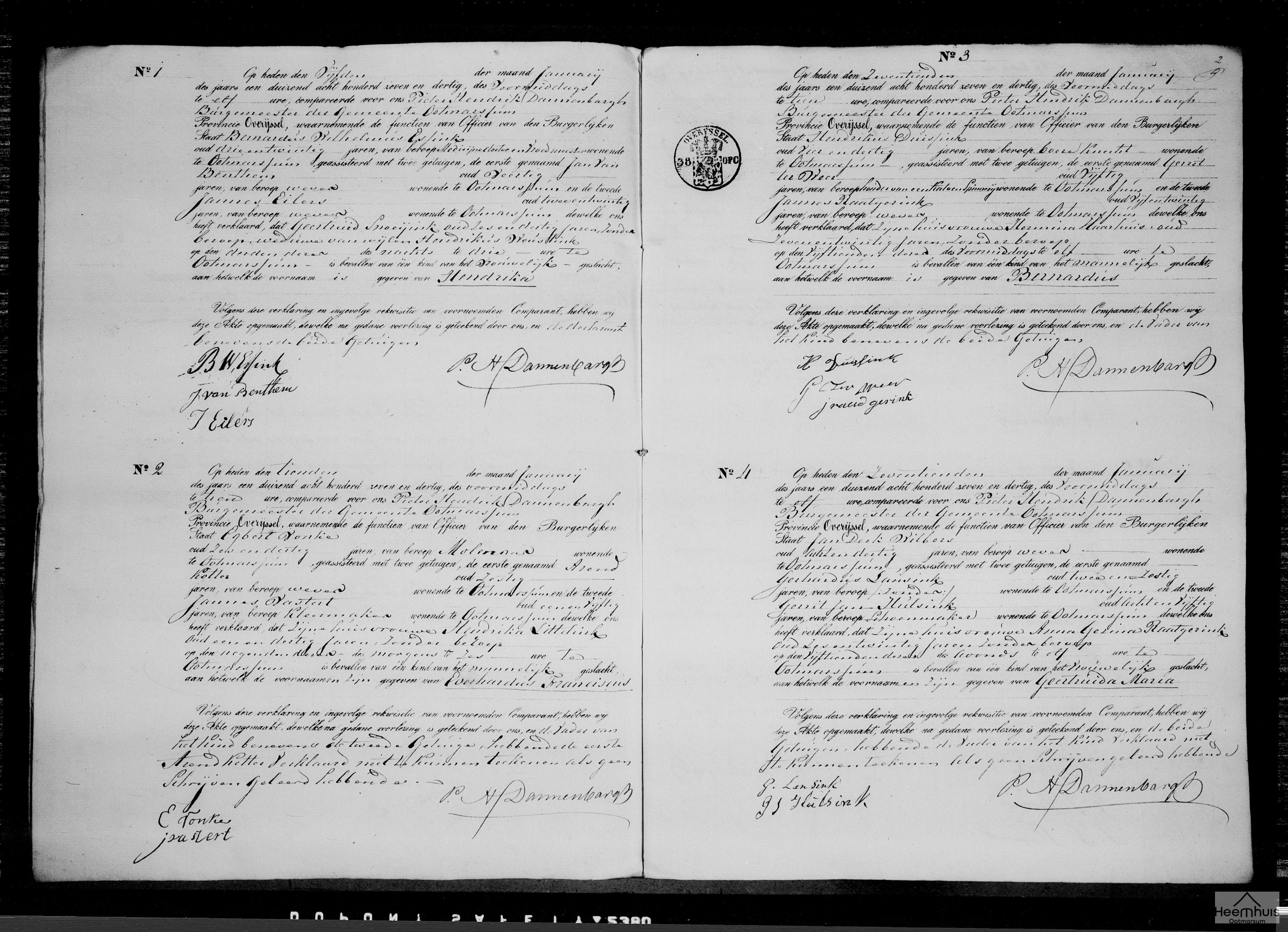 Geboorteakte van Geertruida Maria Wilbers