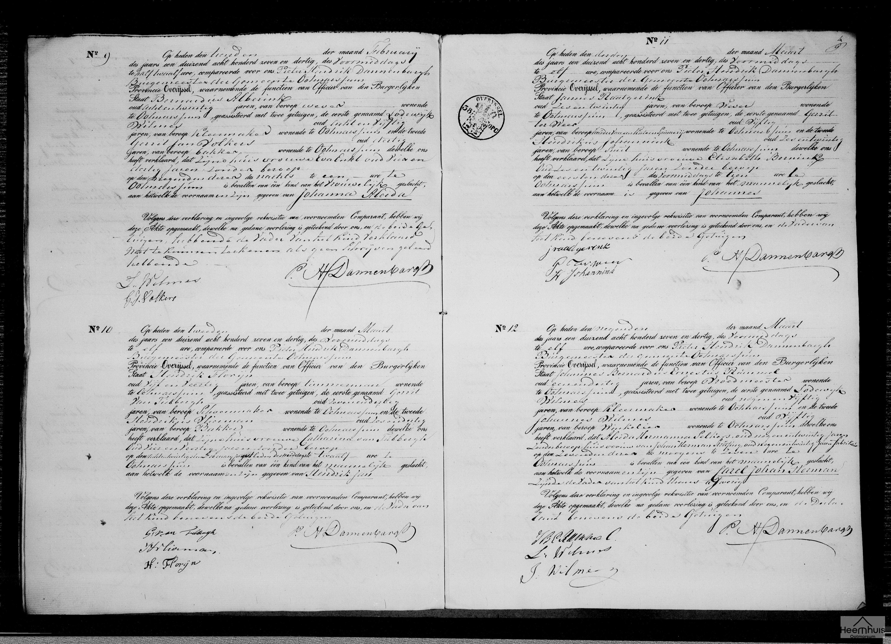 Geboorteakte van Johanna Aleida Alberink