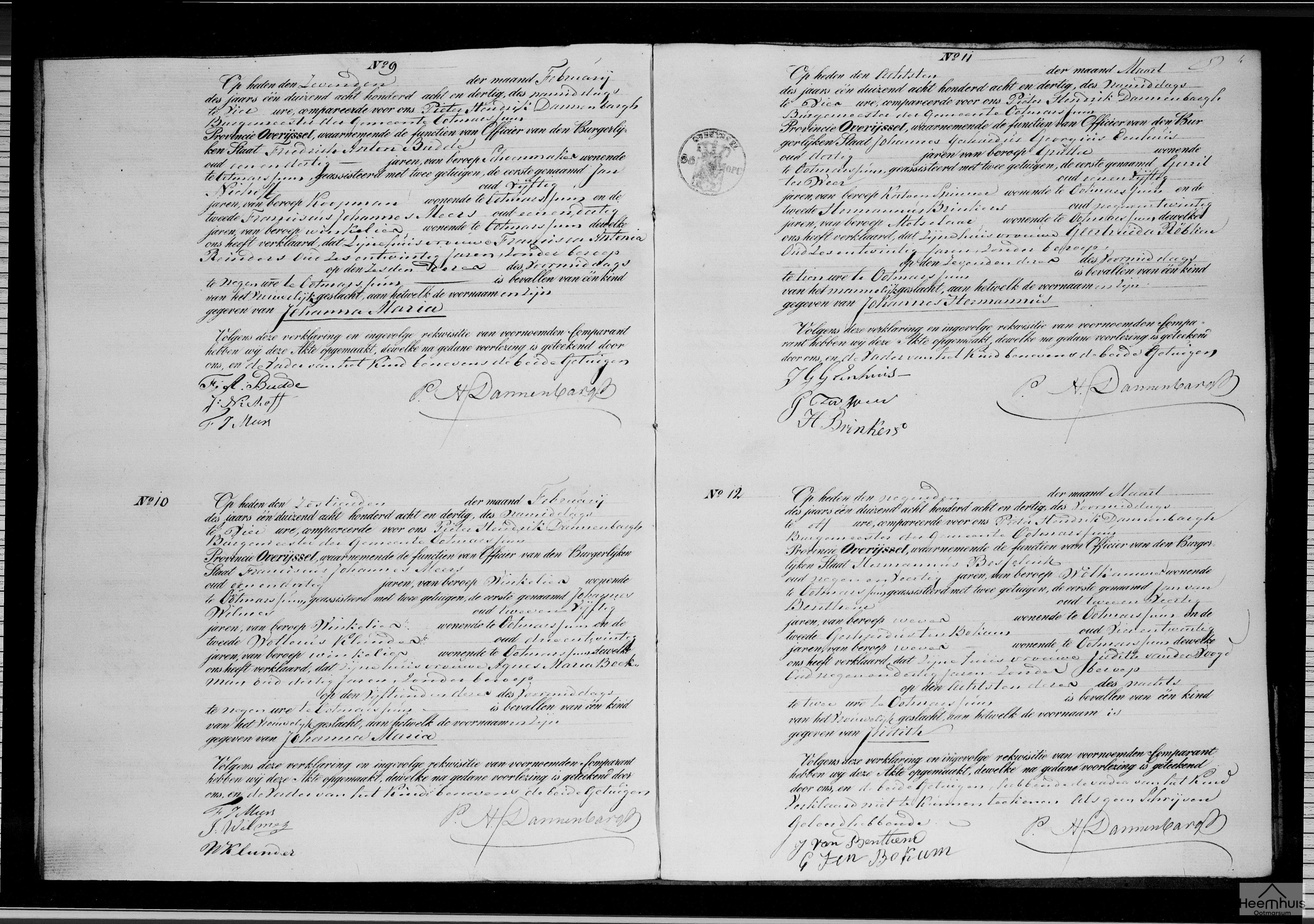 Geboorteakte van Johanna Maria Budde