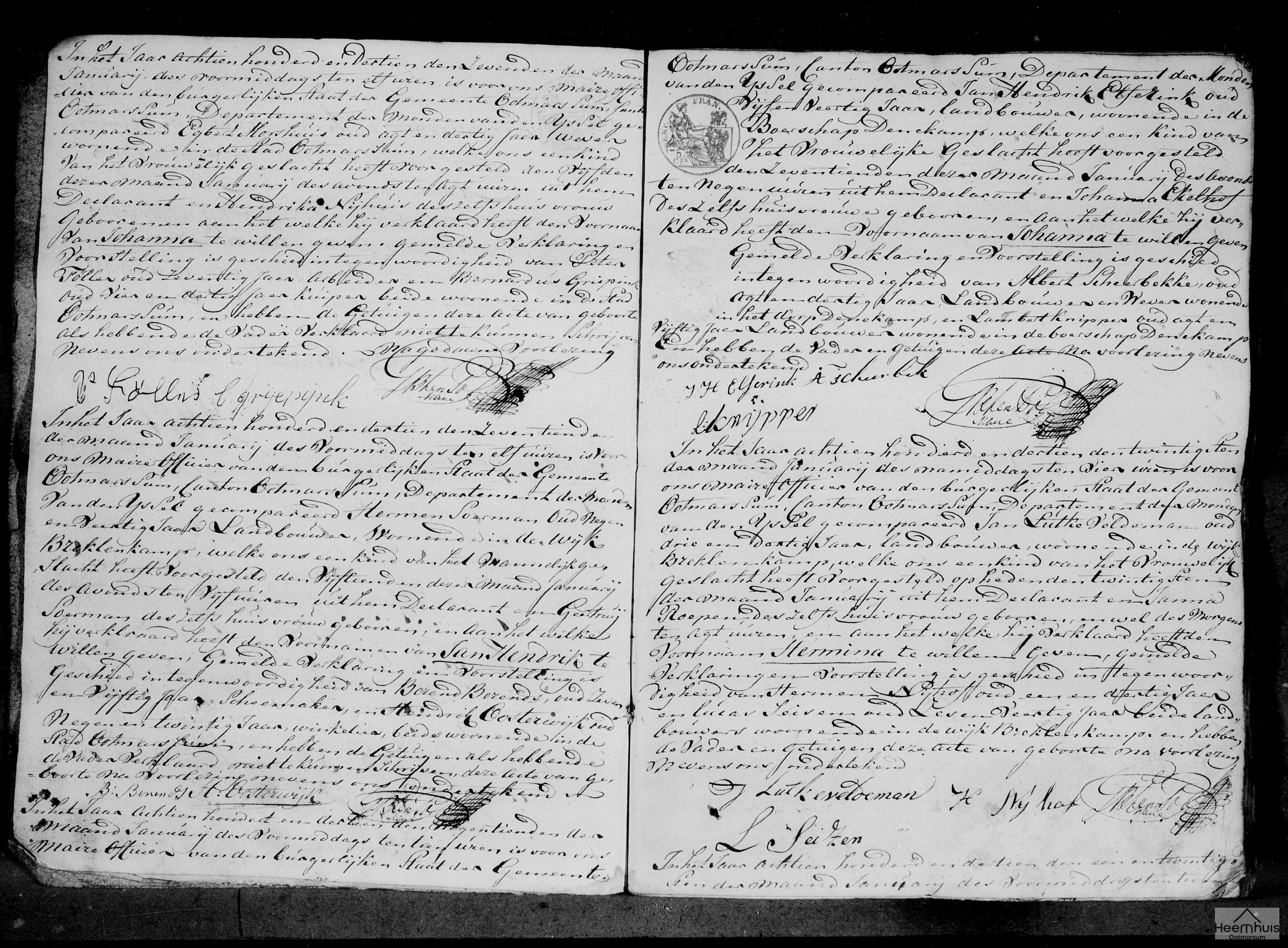 Geboorteakte van Johanna Morshuis