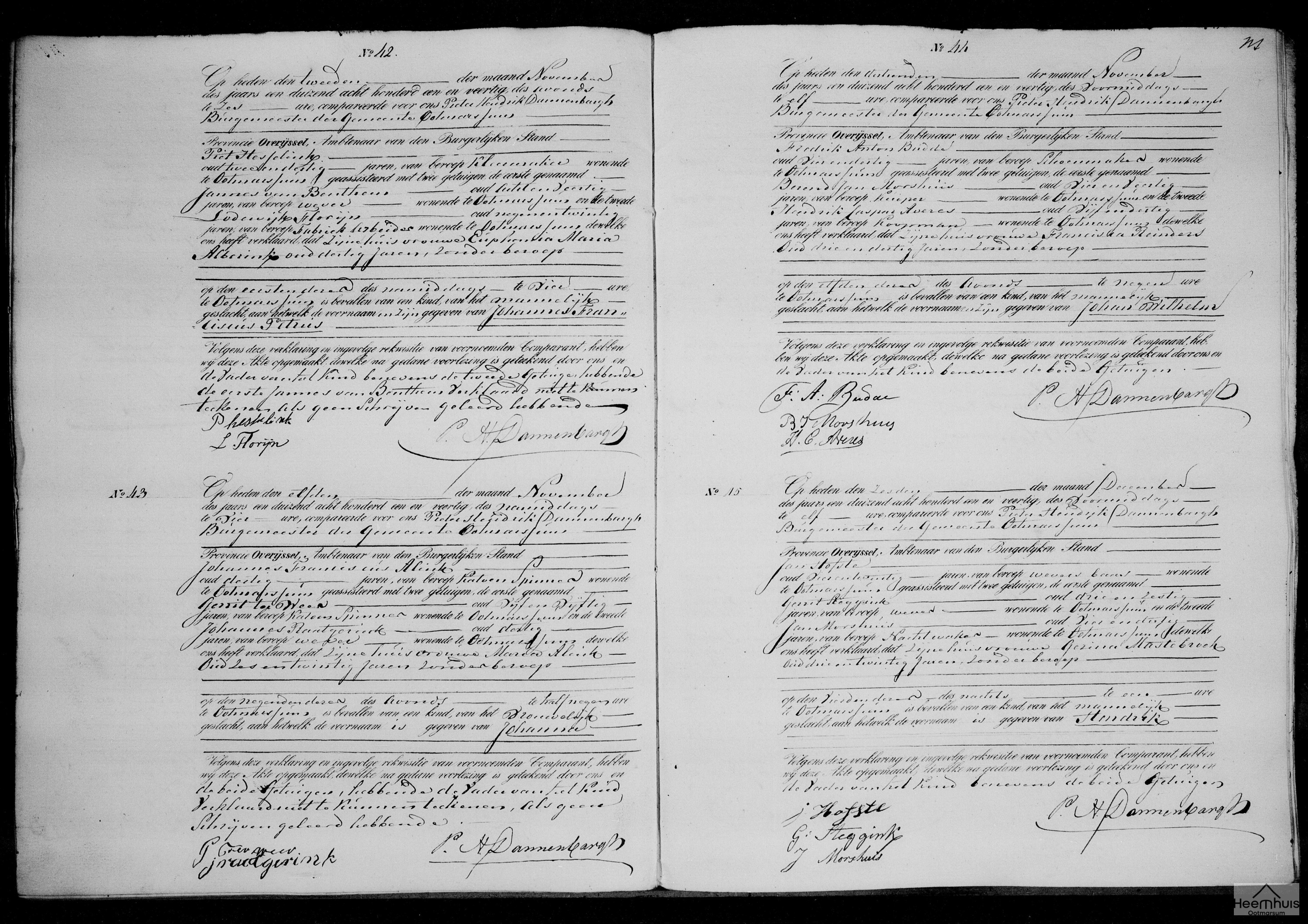 Geboorteakte van Johan Wilhelm Budde