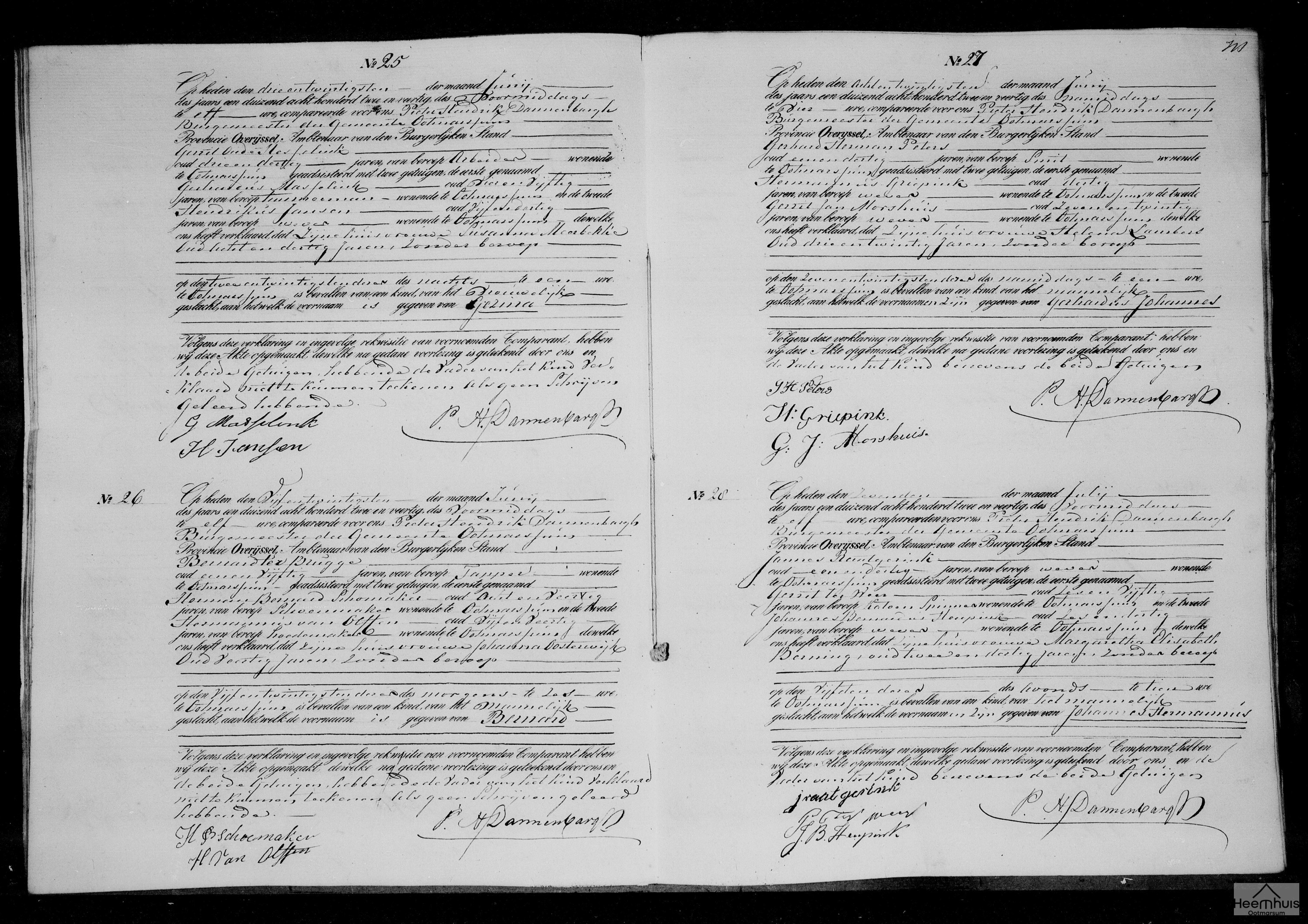 Geboorteakte van Gerhardus Johannes Peters