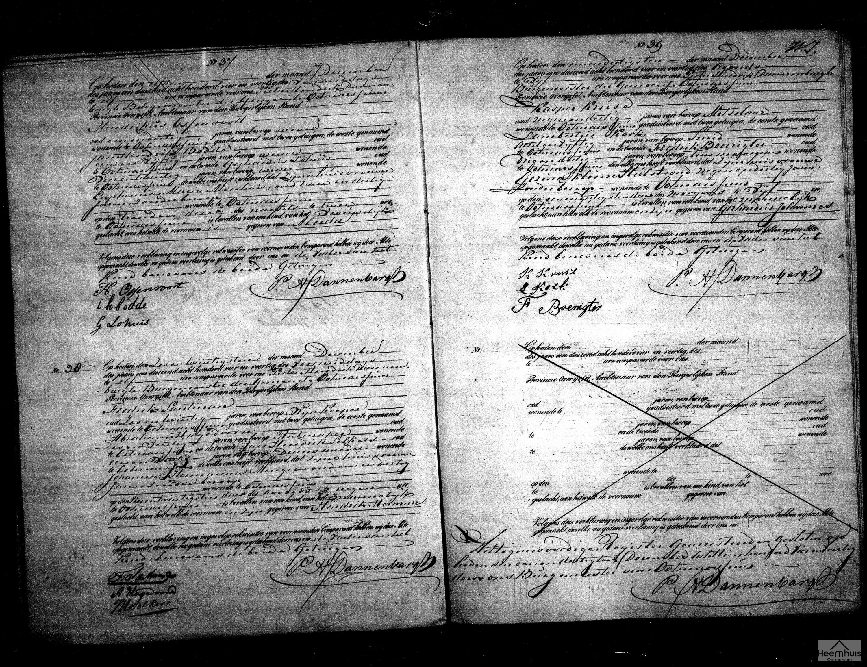 Geboorteakte van Gerhardus Johannes Kruse