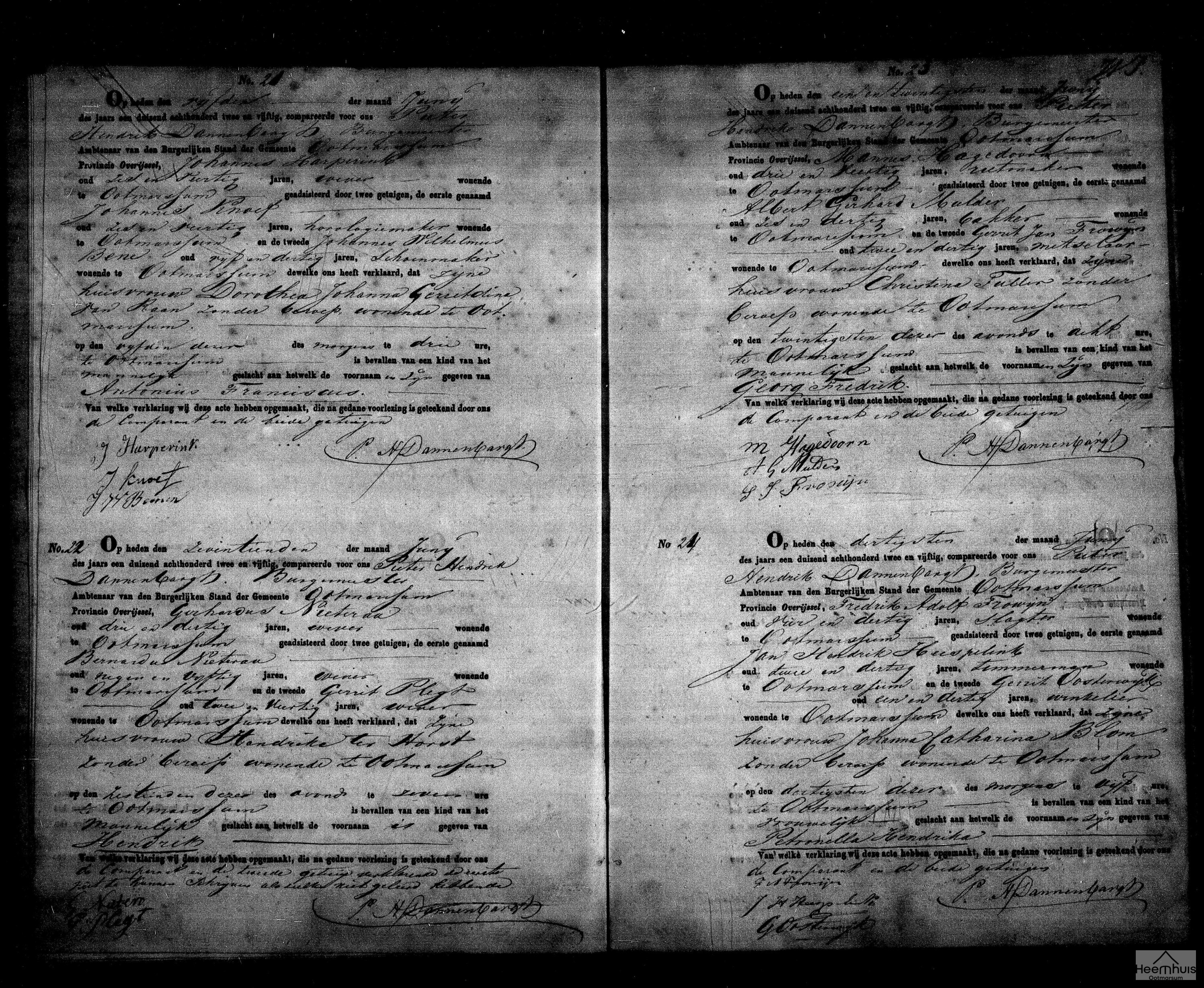 Geboorteakte van Hendrik Nieterau
