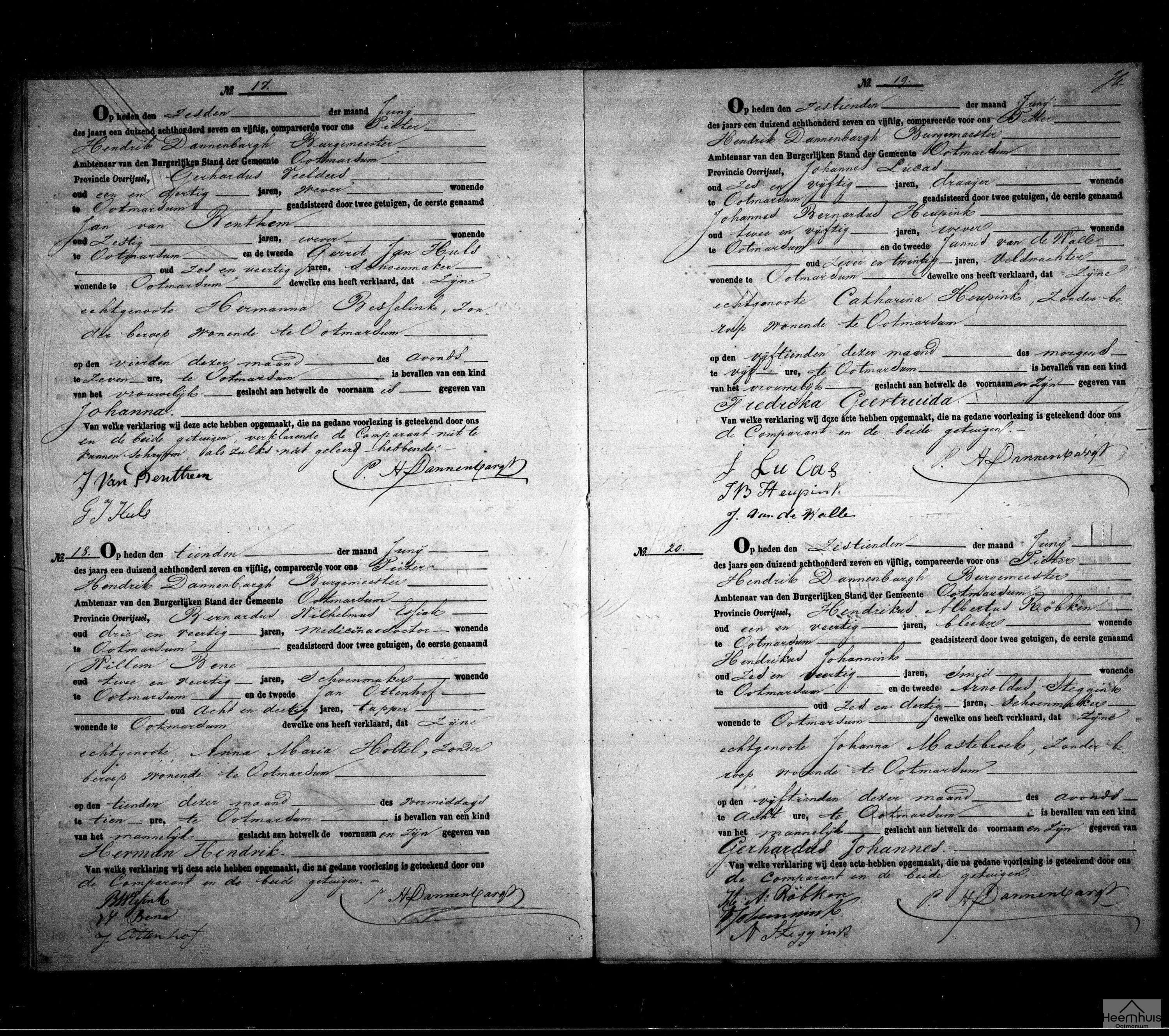 Geboorteakte van Gerhardus Johannes Röbken