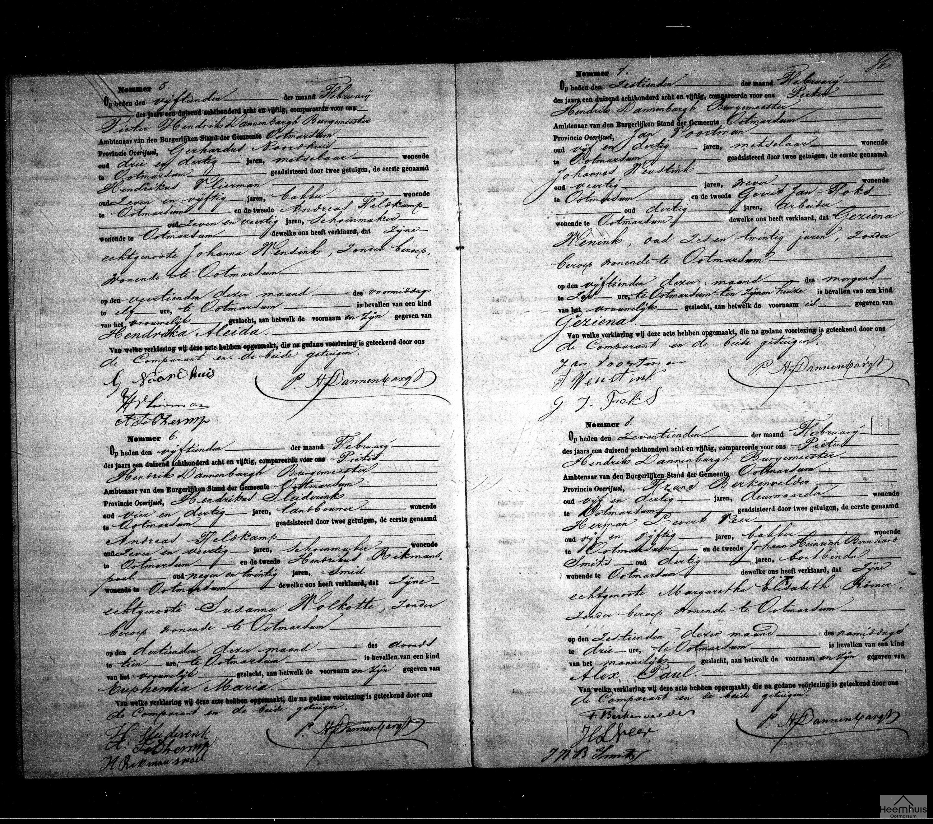 Geboorteakte van Euphemia Maria Sleiderink