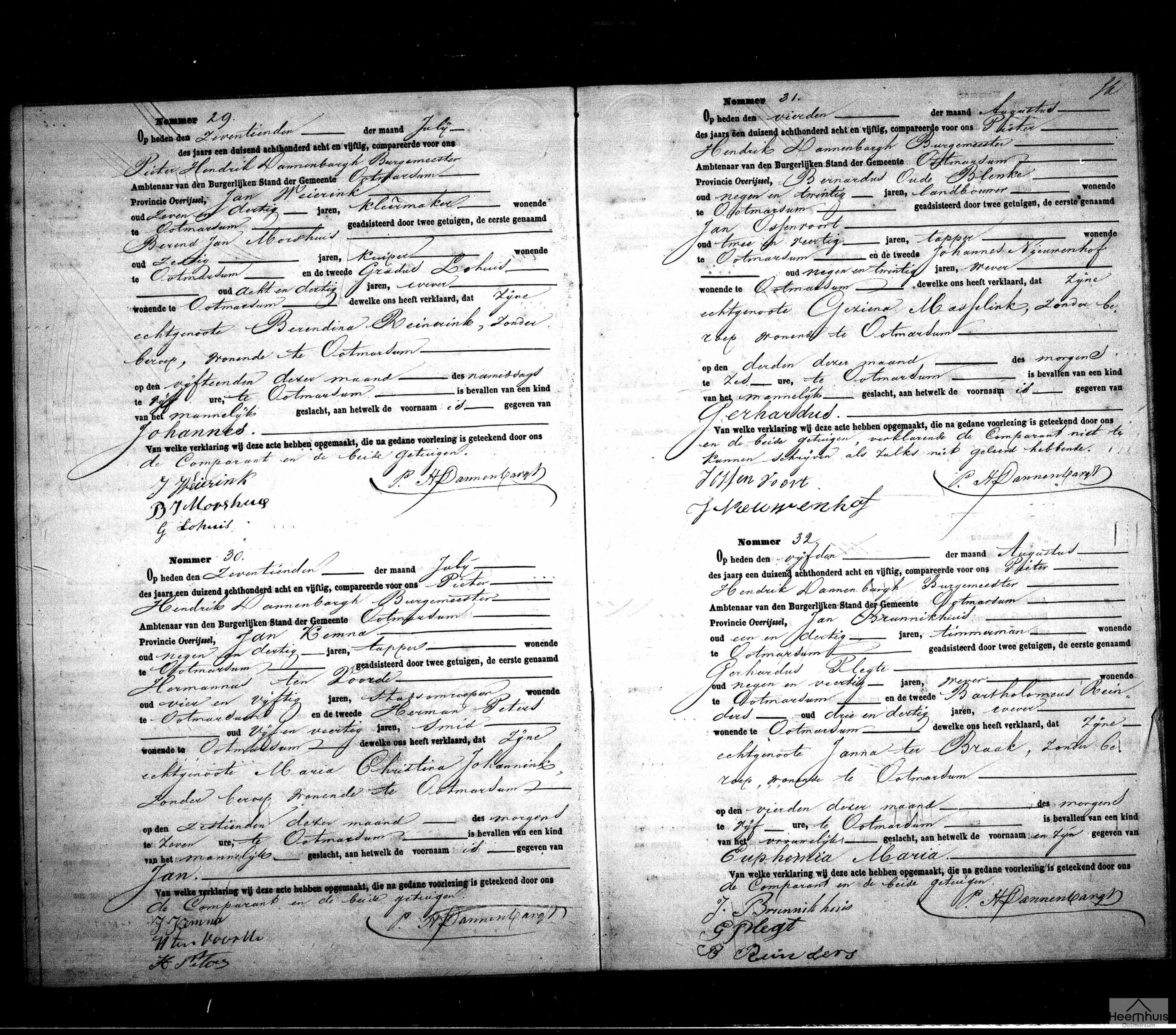Geboorteakte van Euphemia Maria Brunnikhuis