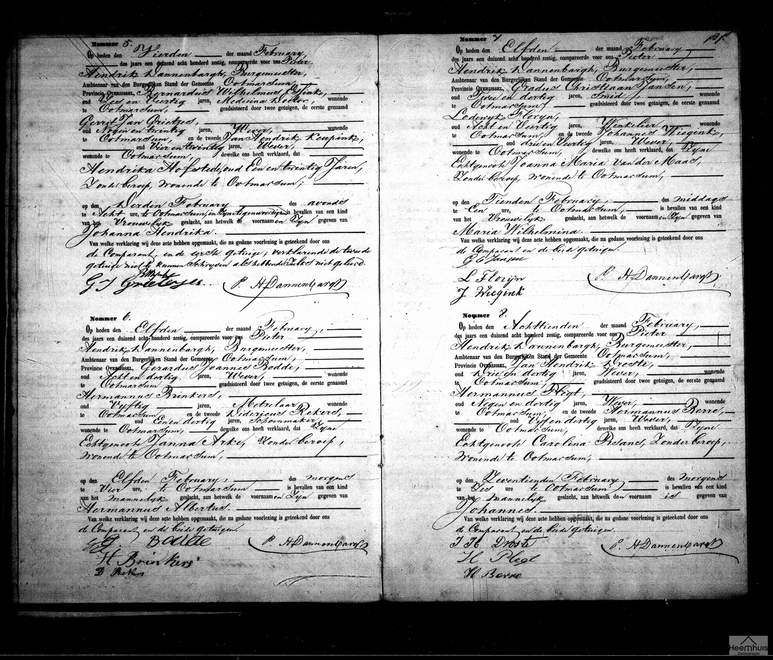 Geboorteakte van Maria Wilhelmina Jansen