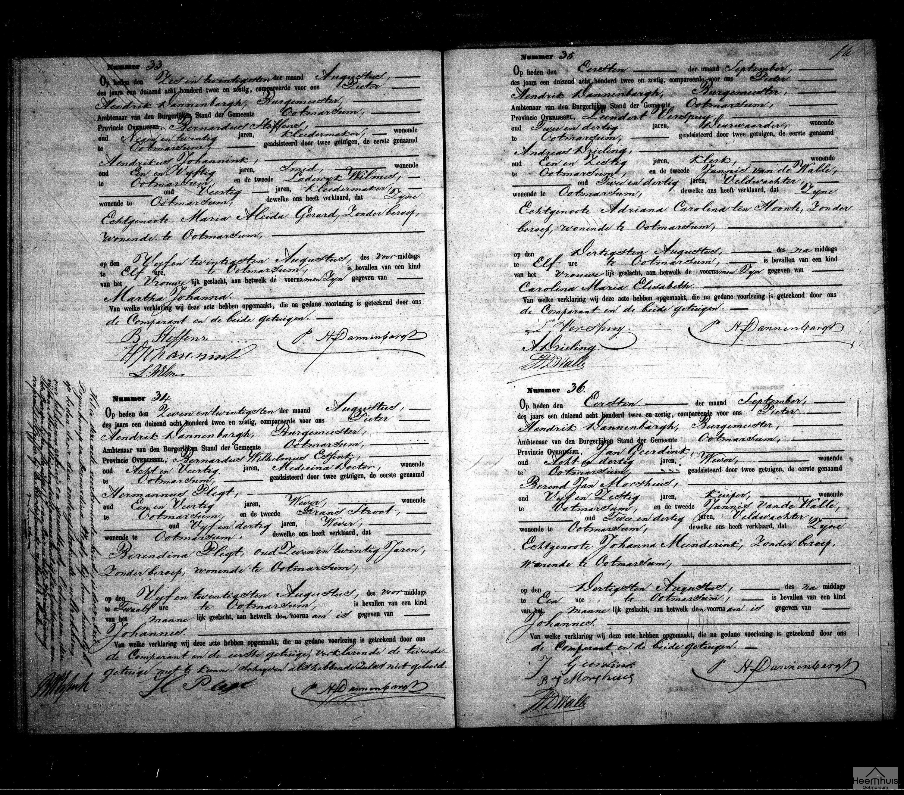 Geboorteakte van Carolina Maria Elisabeth Verspuy