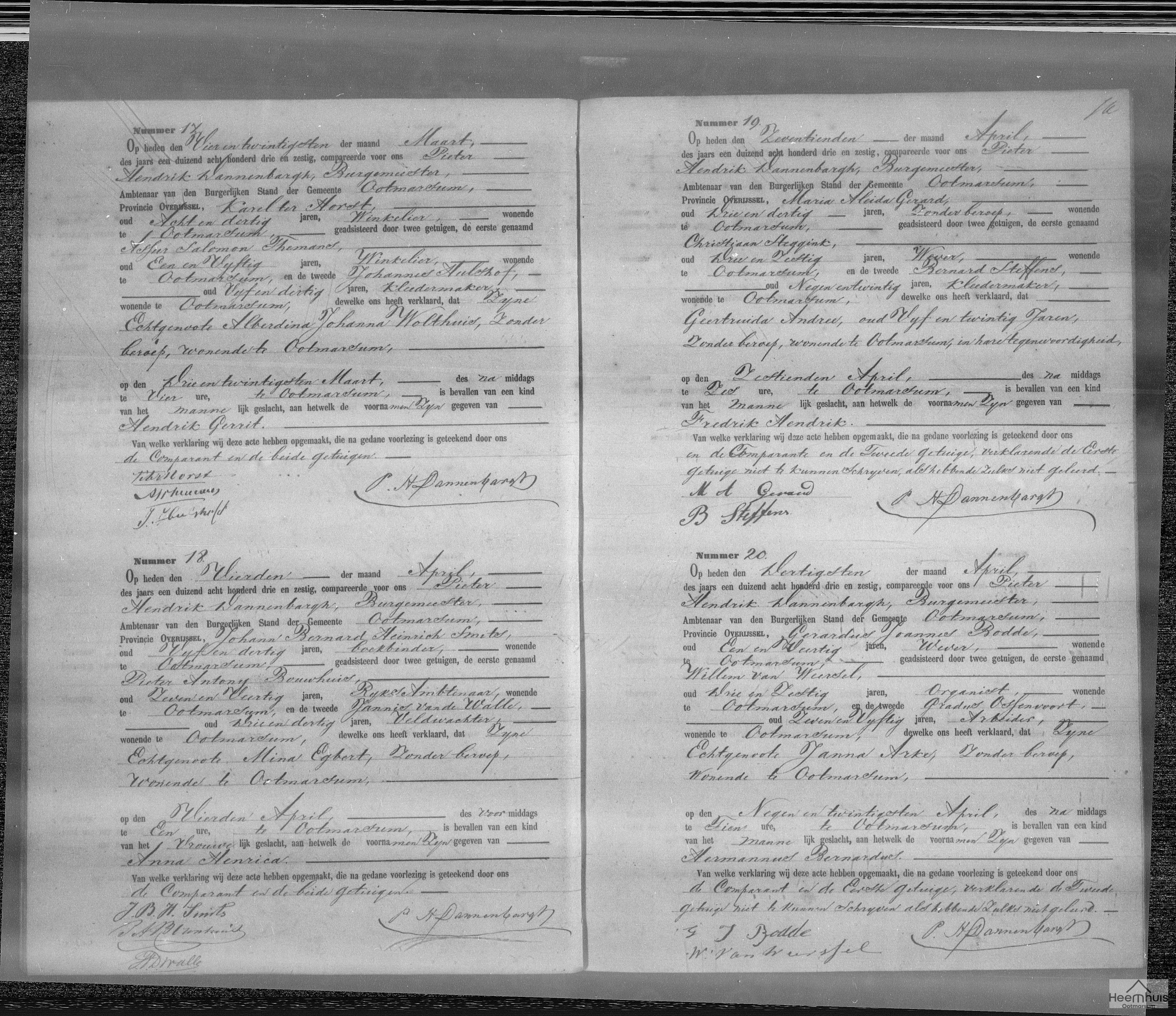 Geboorteakte van Fredrik Hendrik Andree