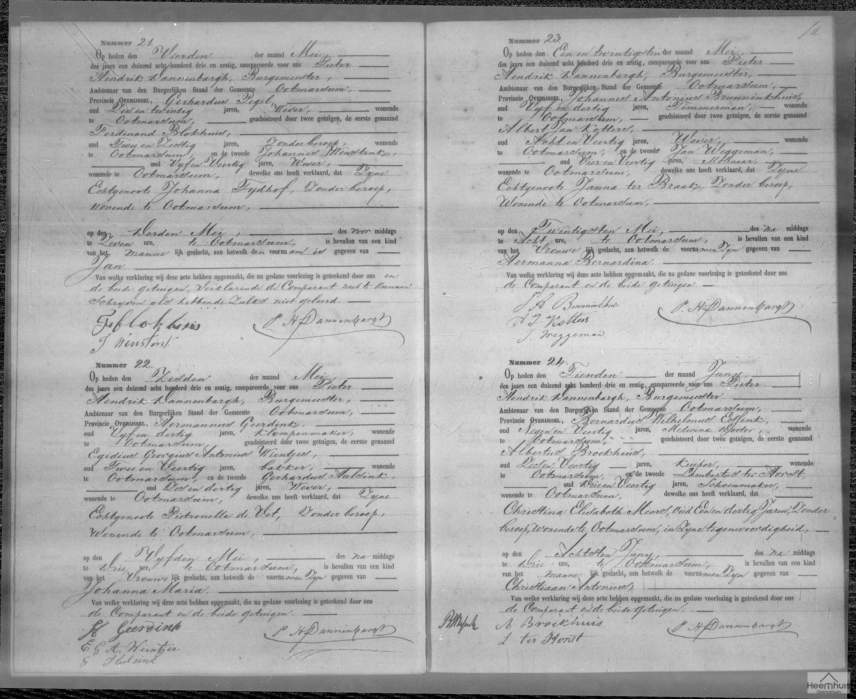 Geboorteakte van Johanna Maria Geerdink