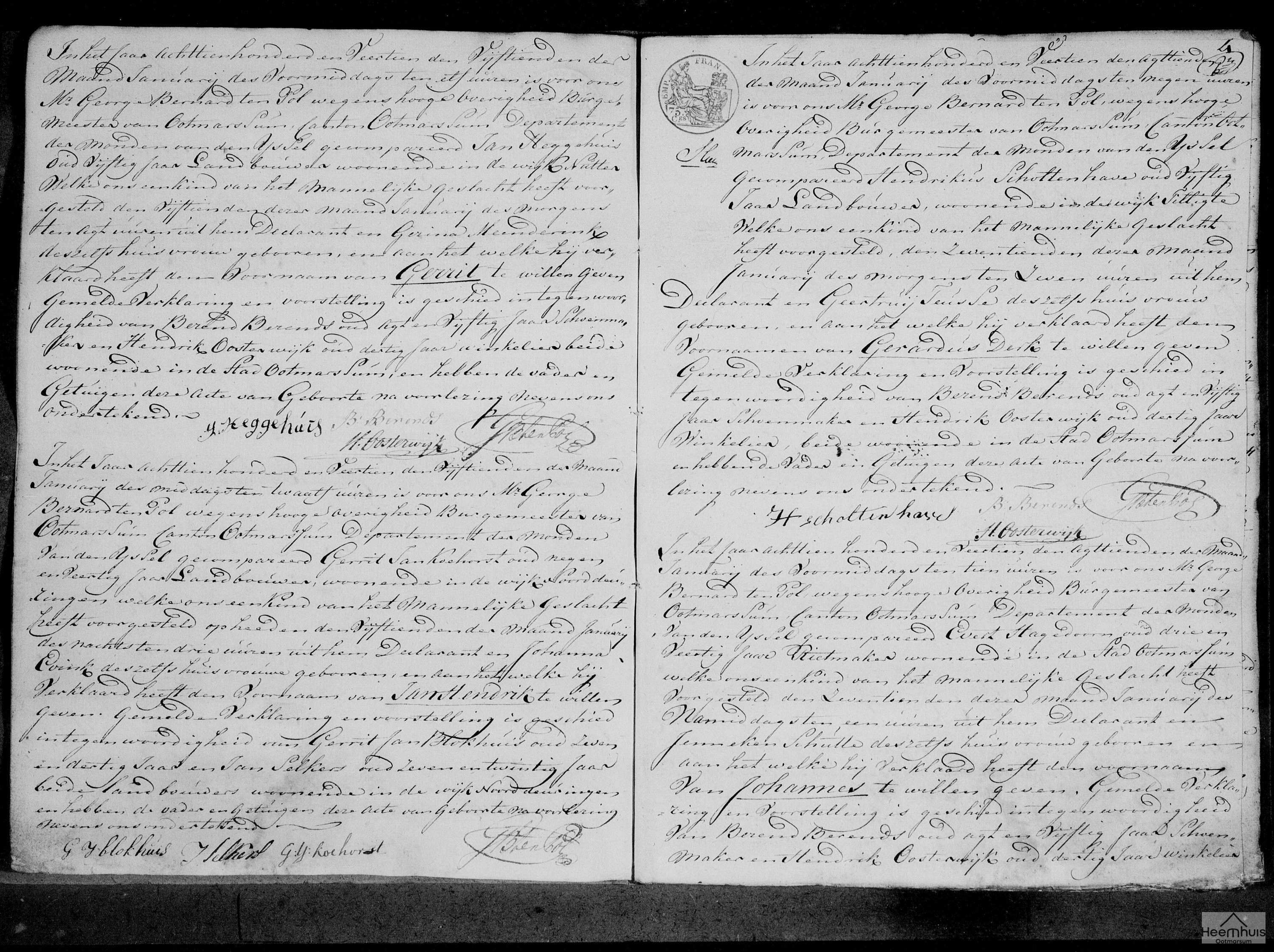Geboorteakte van Johannes Hagedoorn