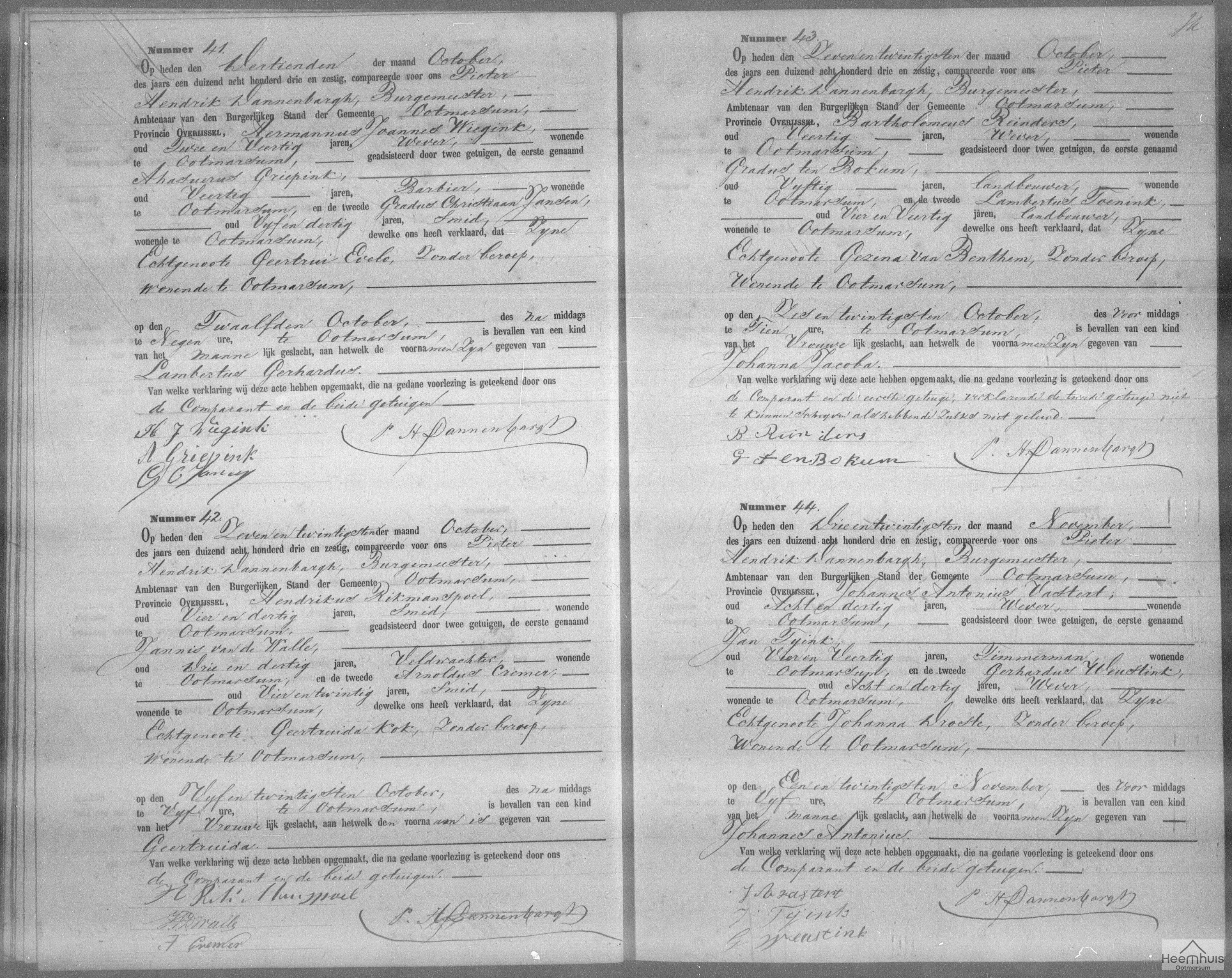 Geboorteakte van Johannes Antonius Vastert