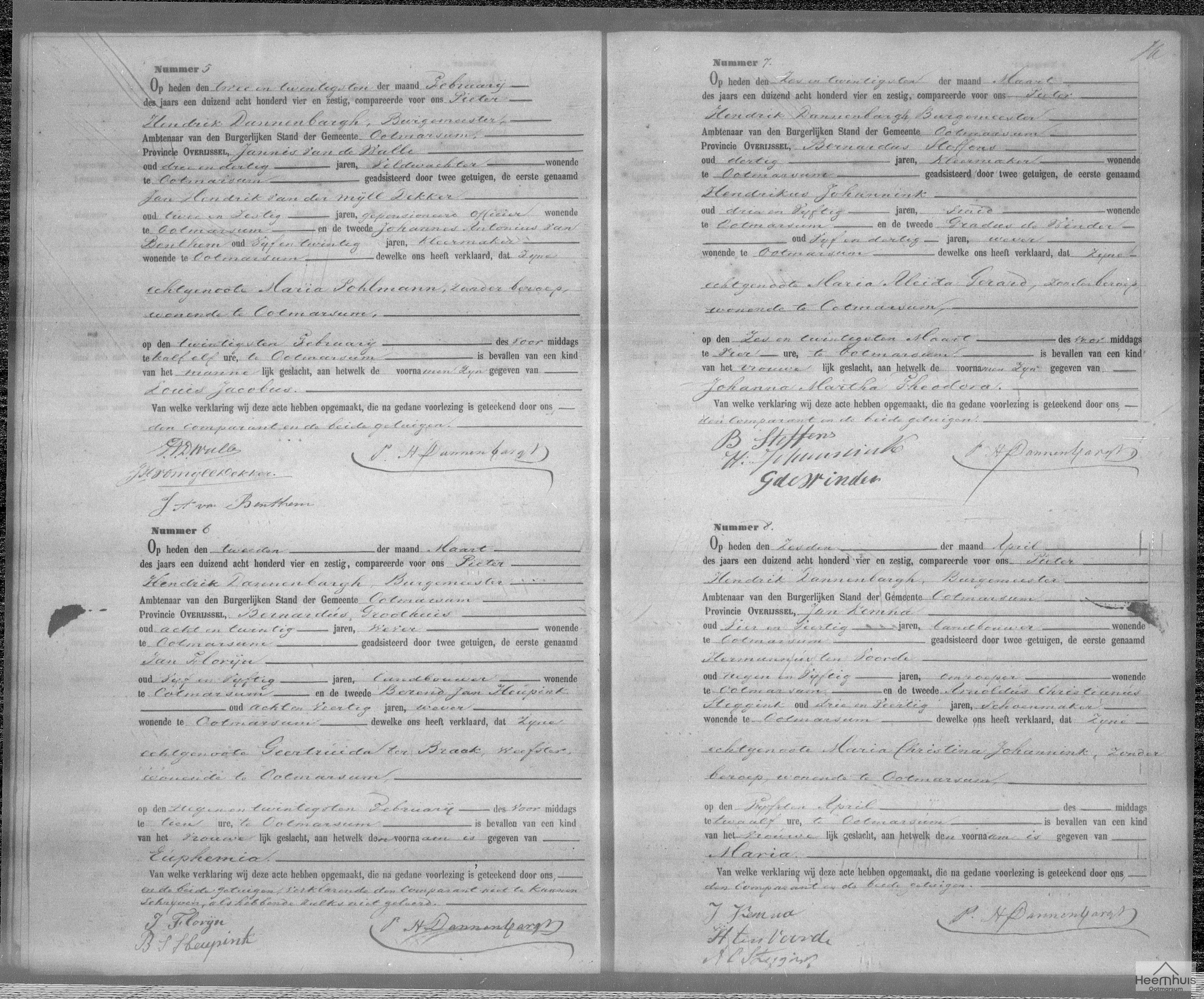 Geboorteakte van Louis Jacobus van de Walle