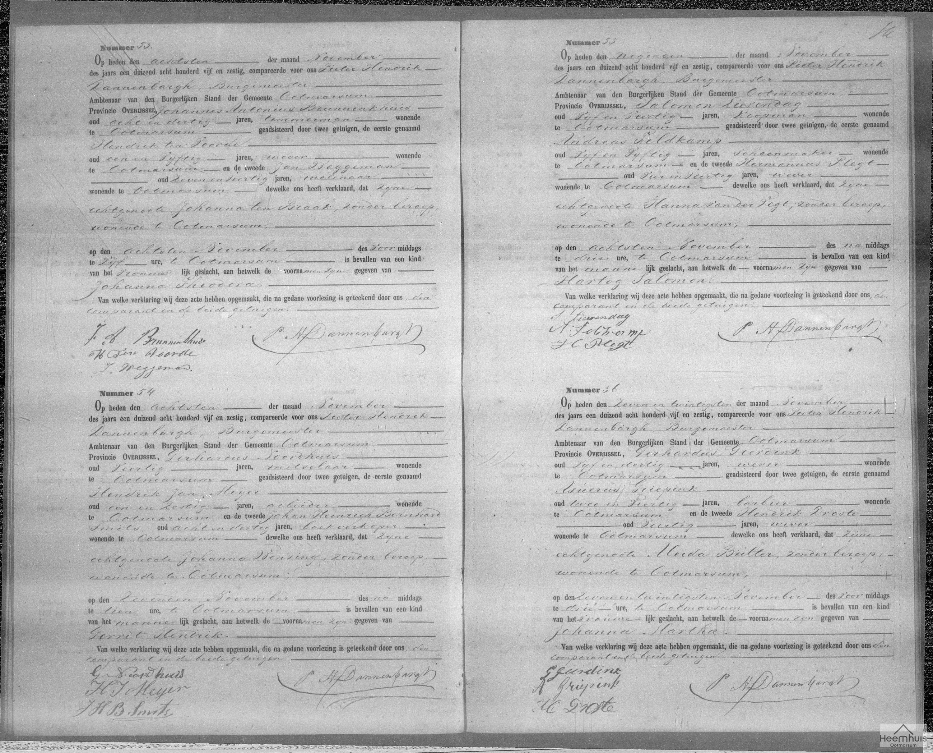 Geboorteakte van Gerrit Hendrik Noordhuis