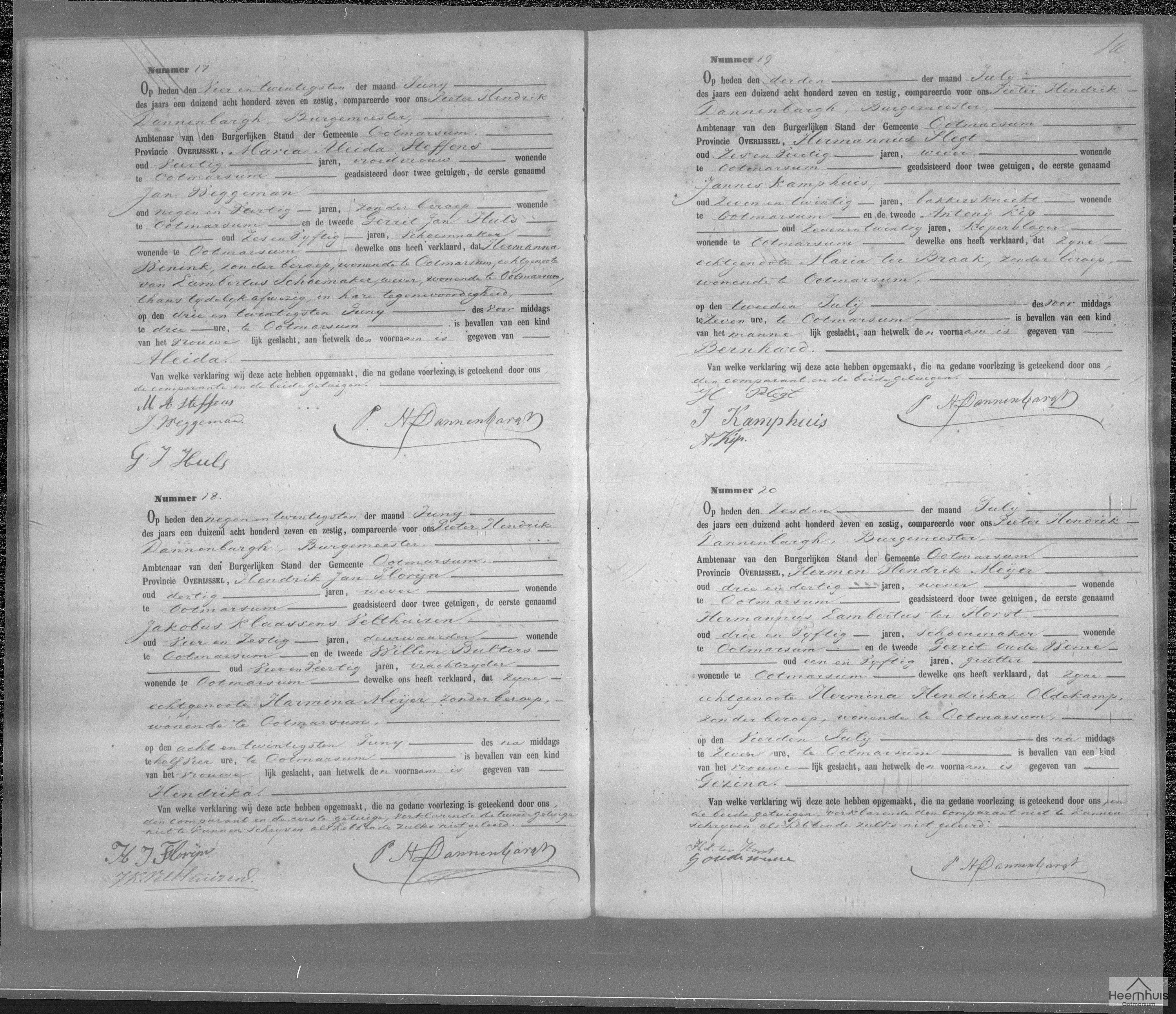 Geboorteakte van Hendrika Florijn