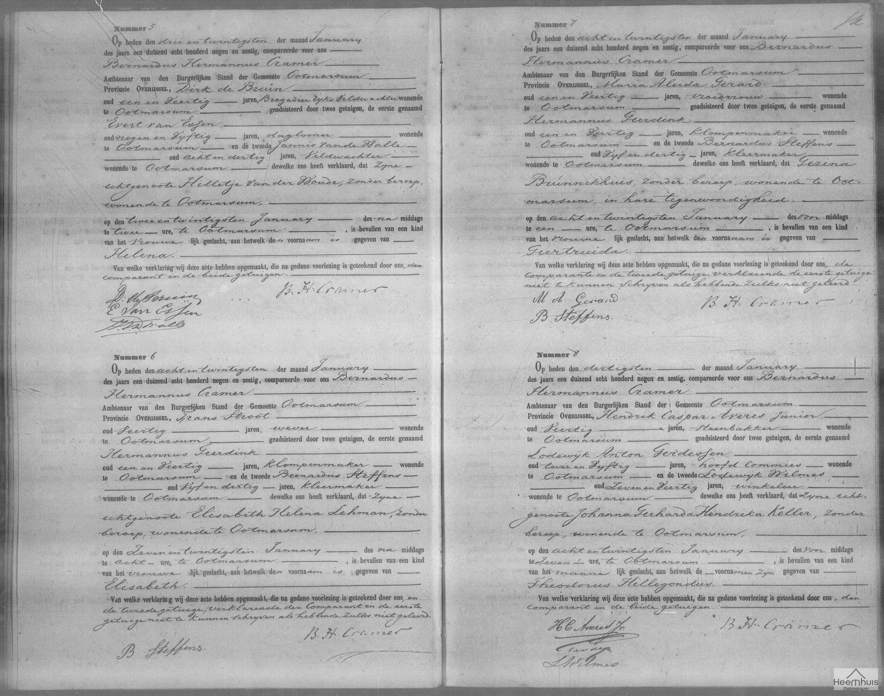 Geboorteakte van Geertruida Brunnikhuis
