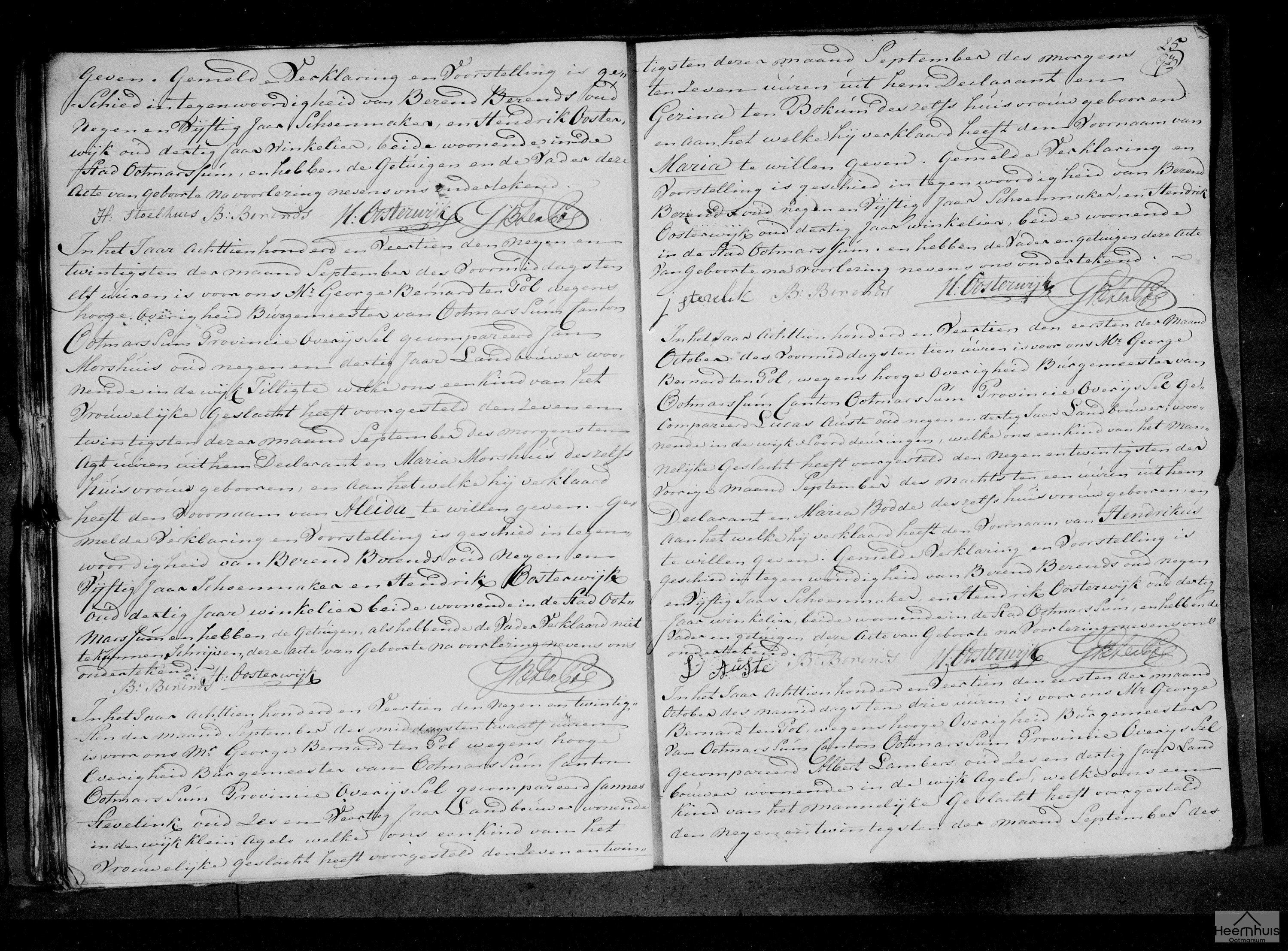 Geboorteakte van Aleida Morshuis