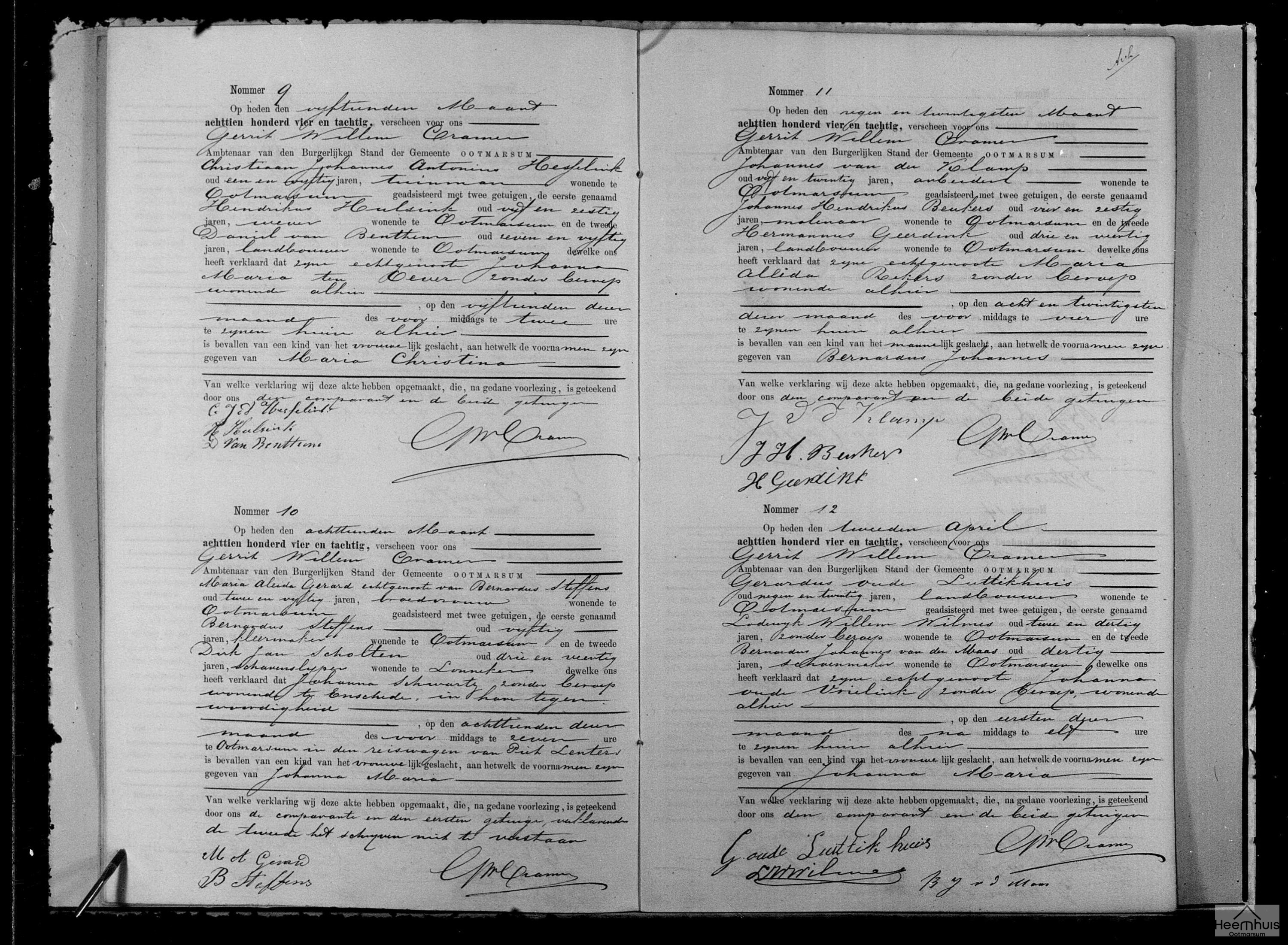 Geboorteakte van Johanna Maria Oude Luttikhuis