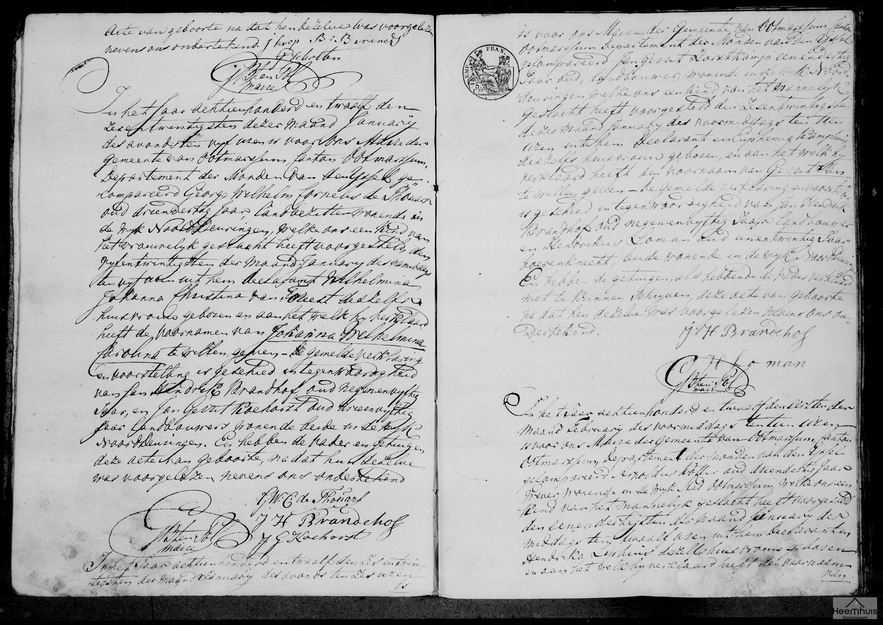 Geboorteakte van Gerrit Jan Horstkamp