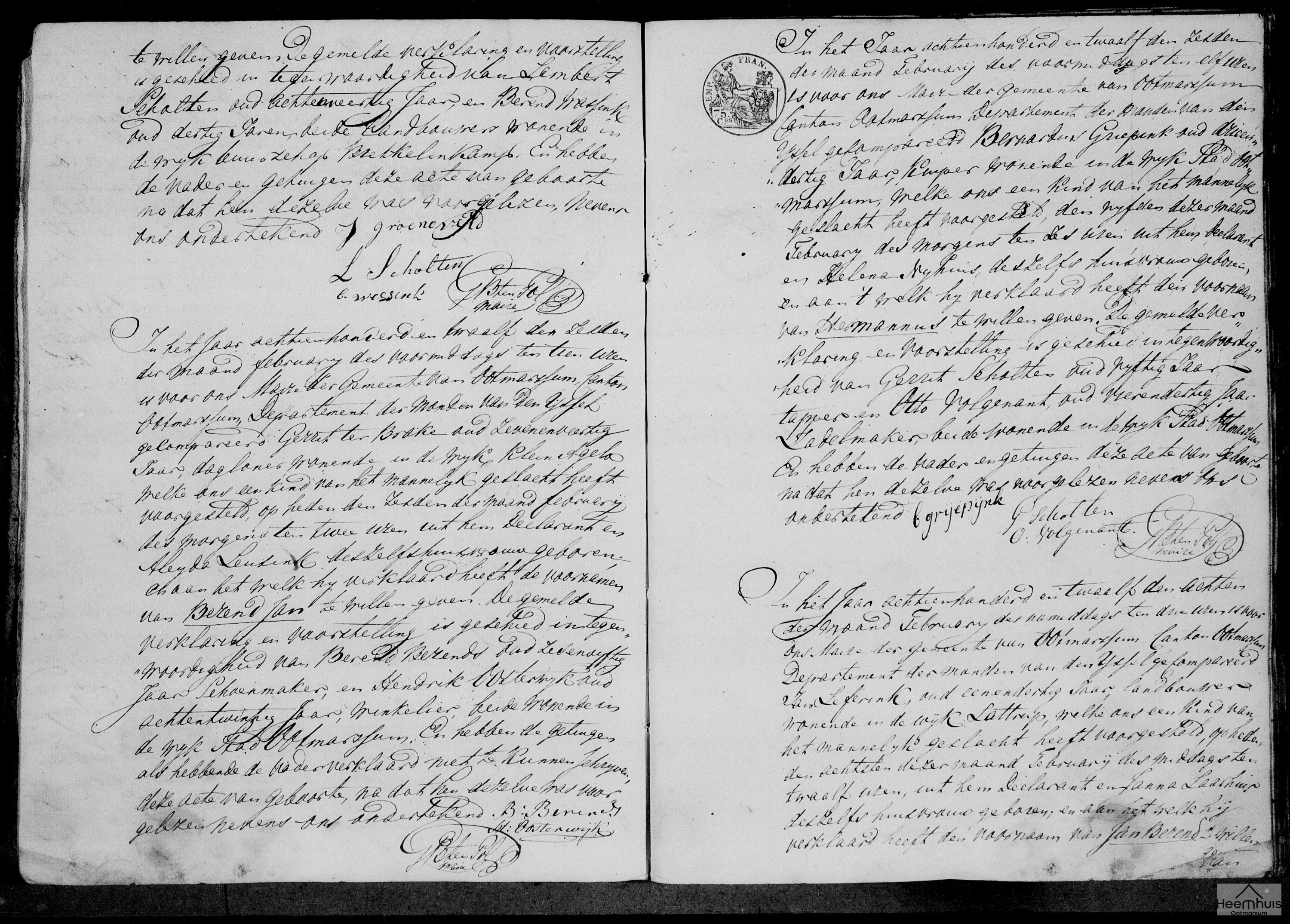 Geboorteakte van Hermannus Griepink