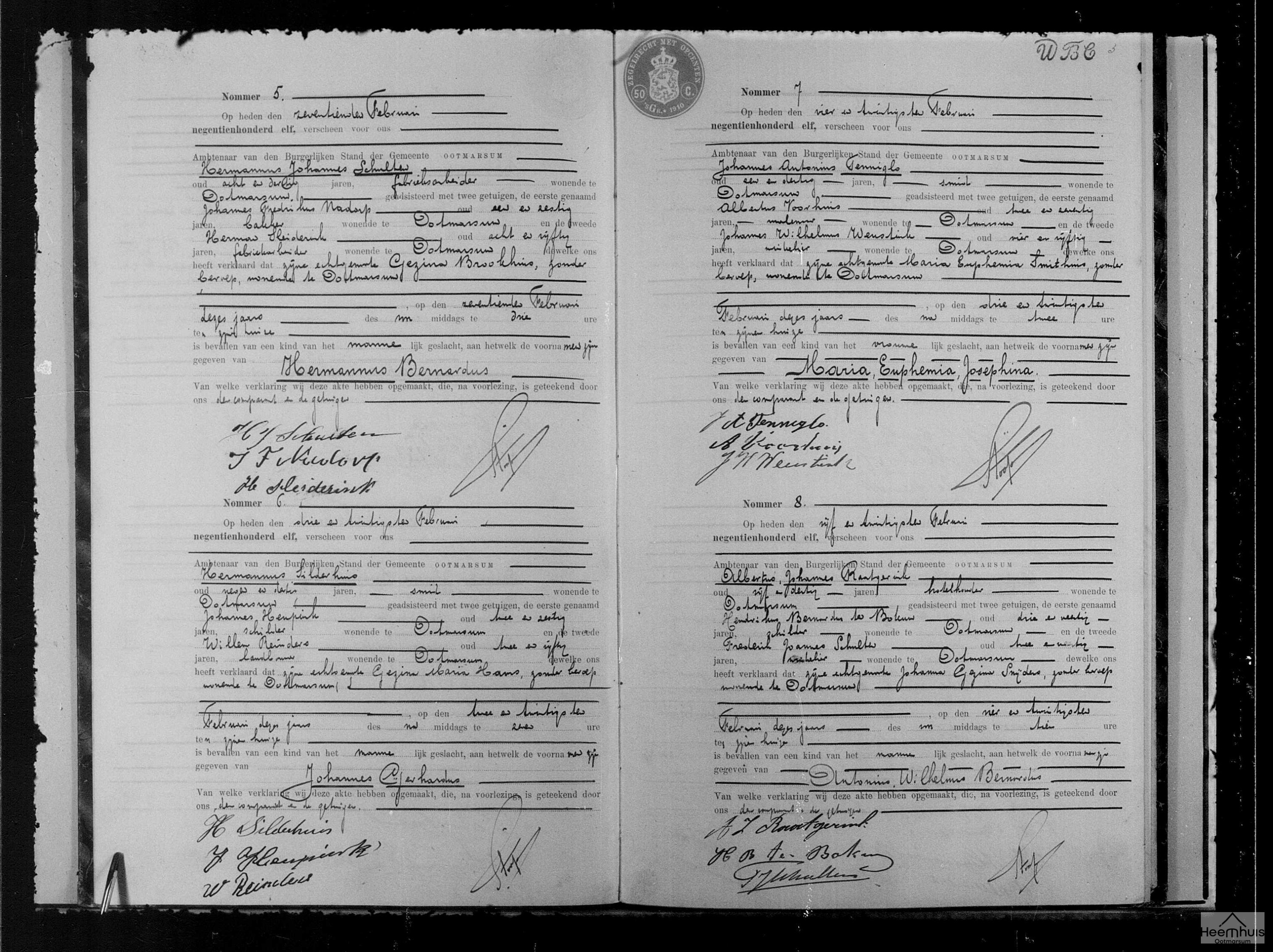Geboorteakte van Antonius Wilhelmus Bernardus Raatgerink