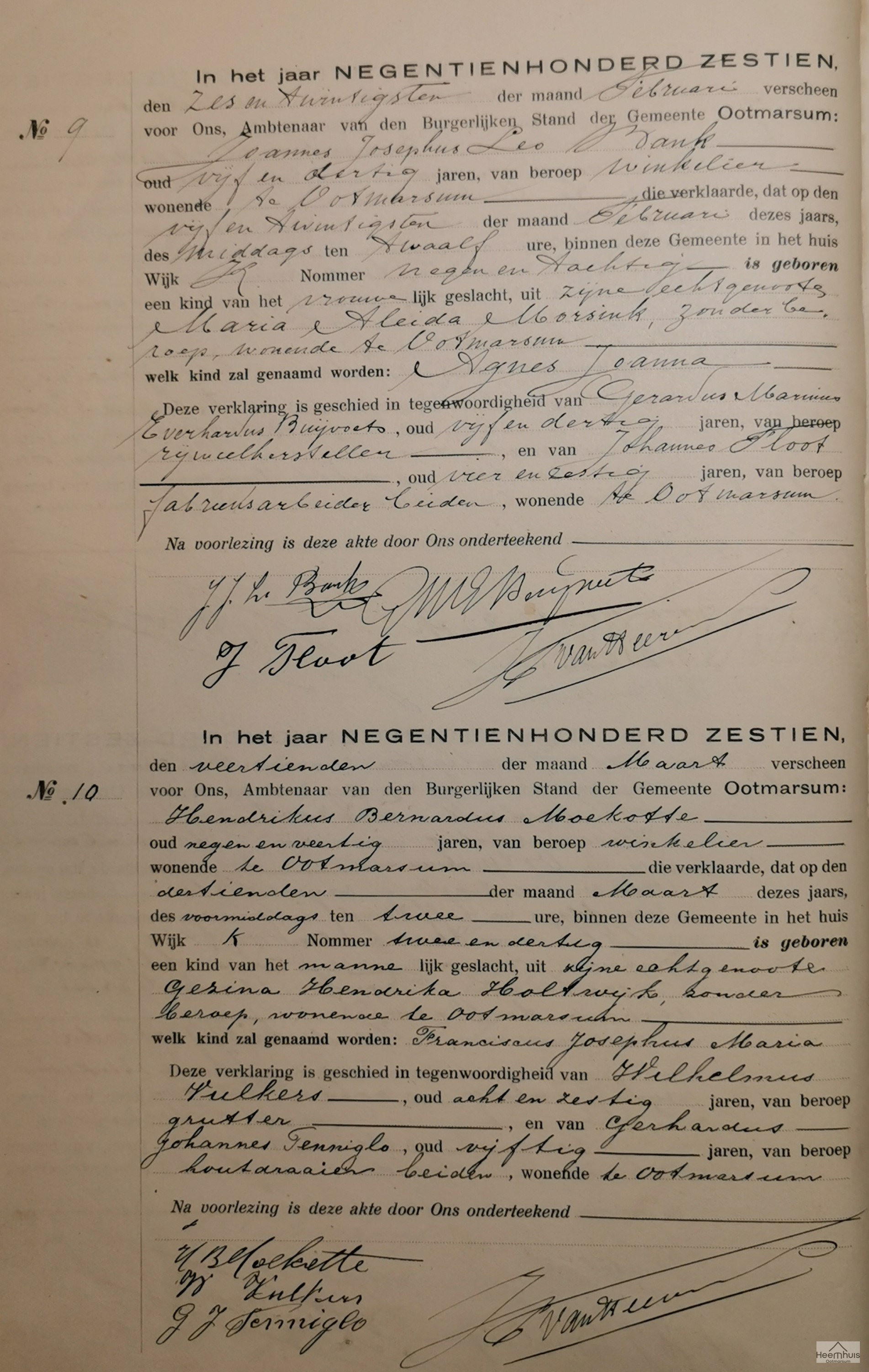 Geboorteakte van Agnes Joanna Bank