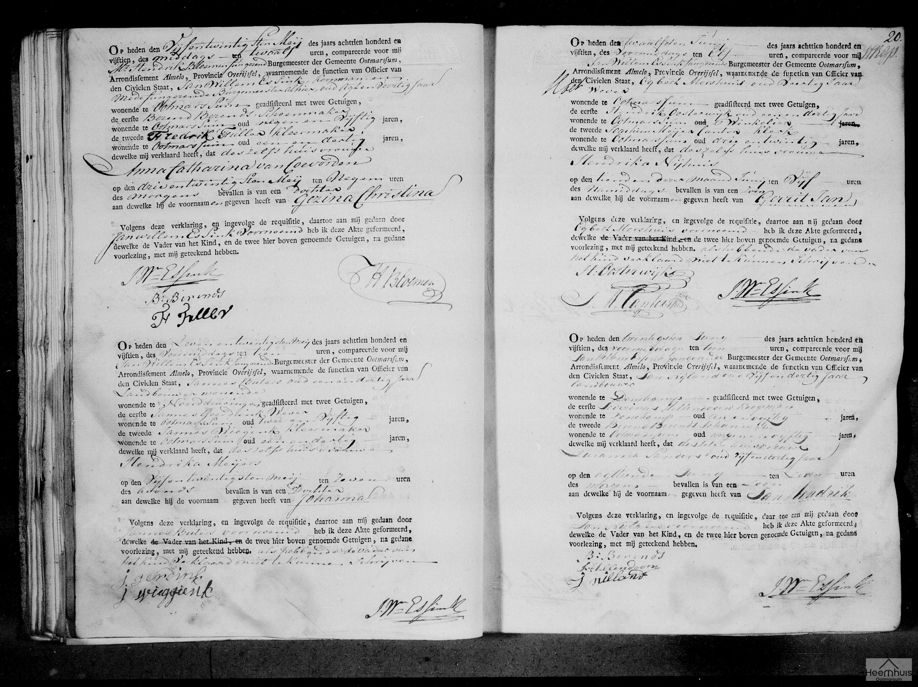 Geboorteakte van Gerrit Jan Morshuis