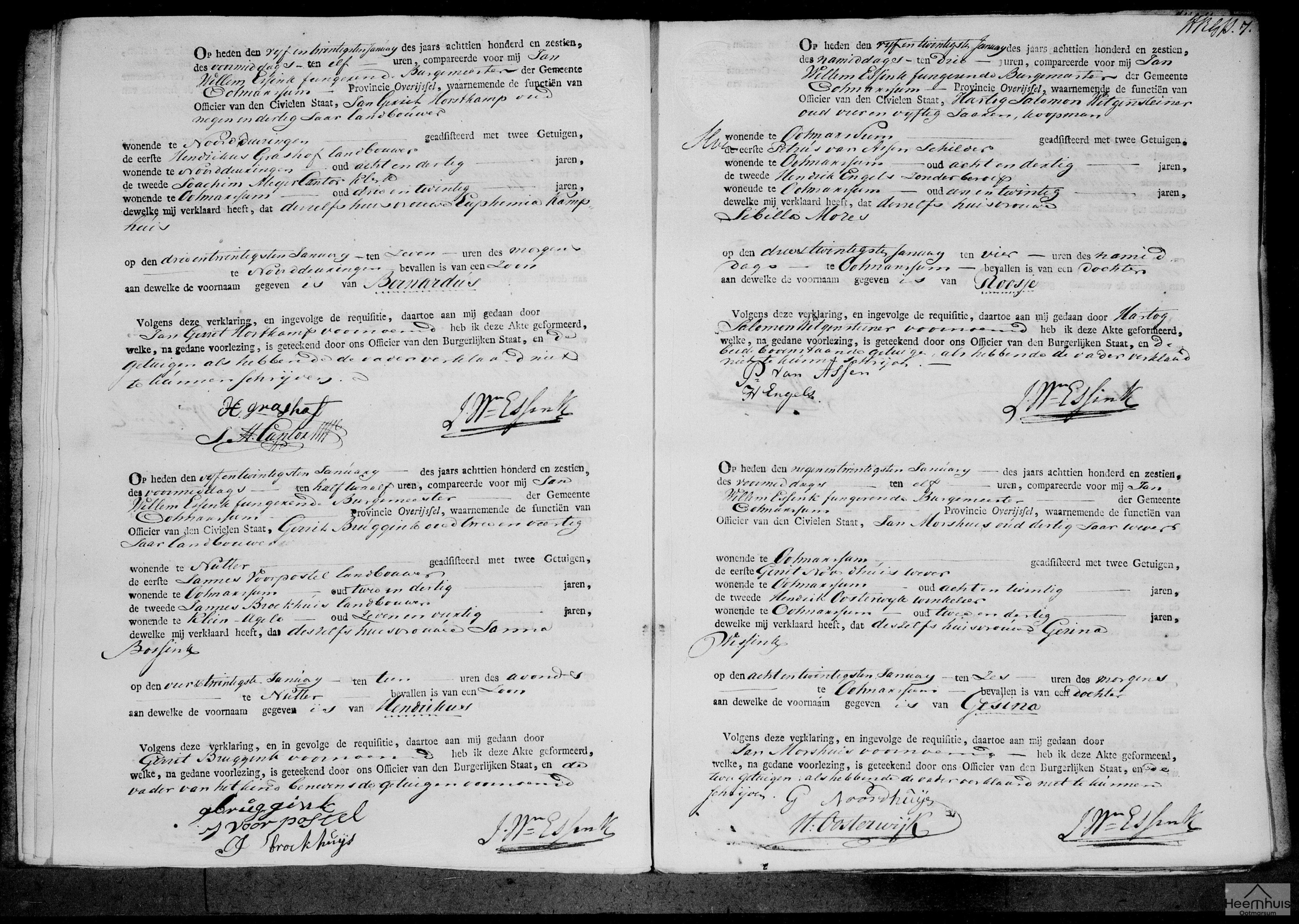 Geboorteakte van Gesina Morshuis