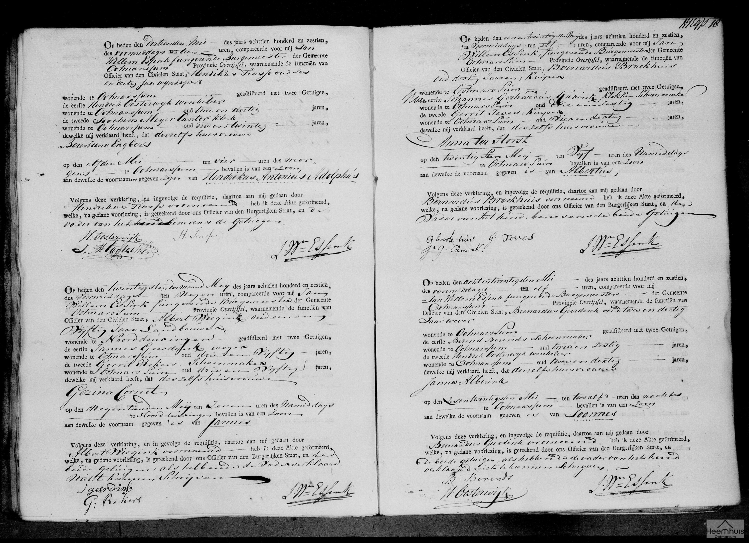 Geboorteakte van Hendrikus Antonius Adolphus Teusse