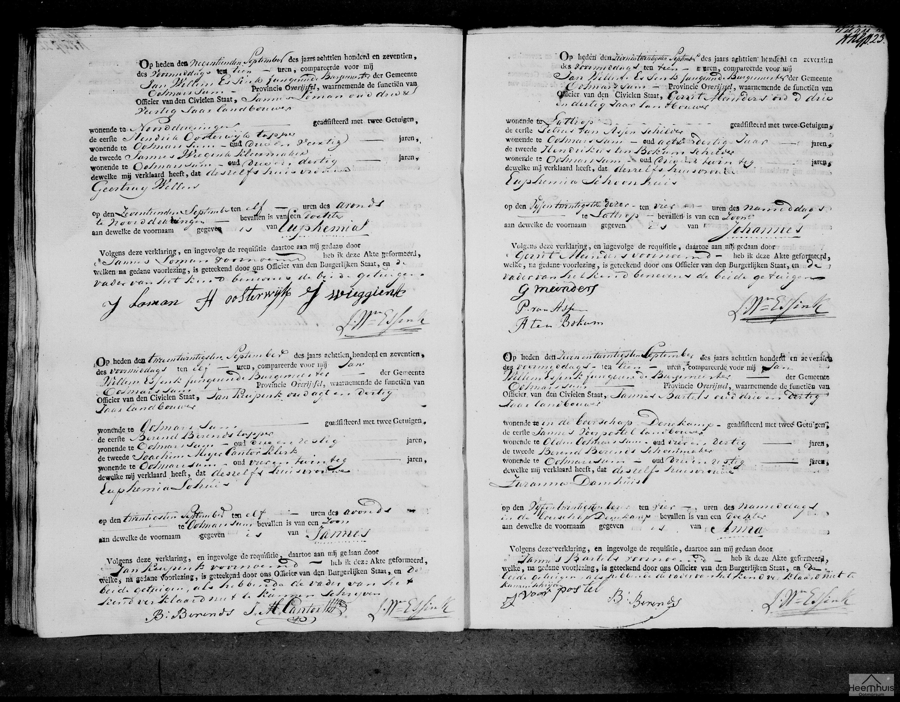 Geboorteakte van Euphemia Loman