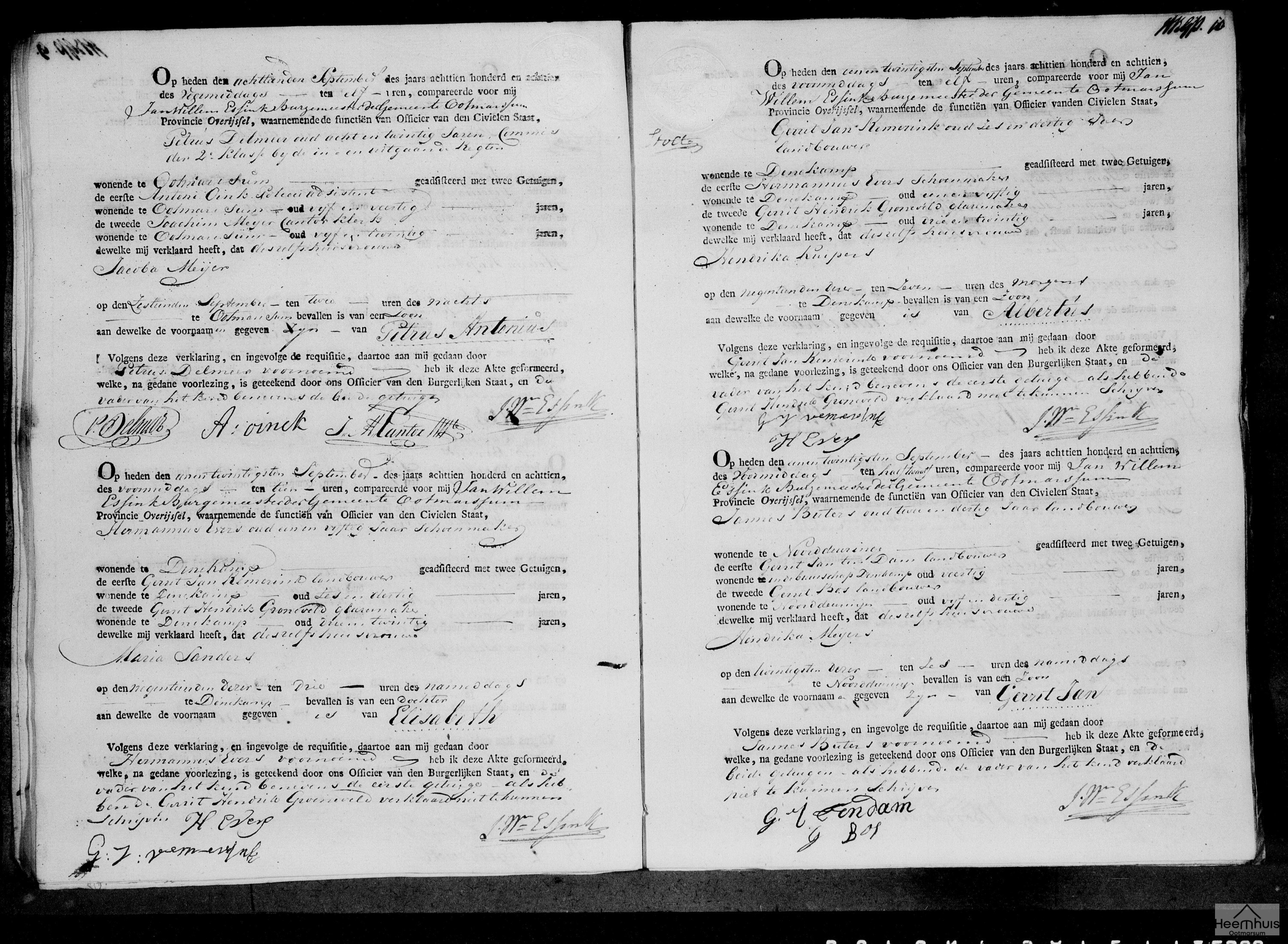 Geboorteakte van Petrus Antonius Delmeer
