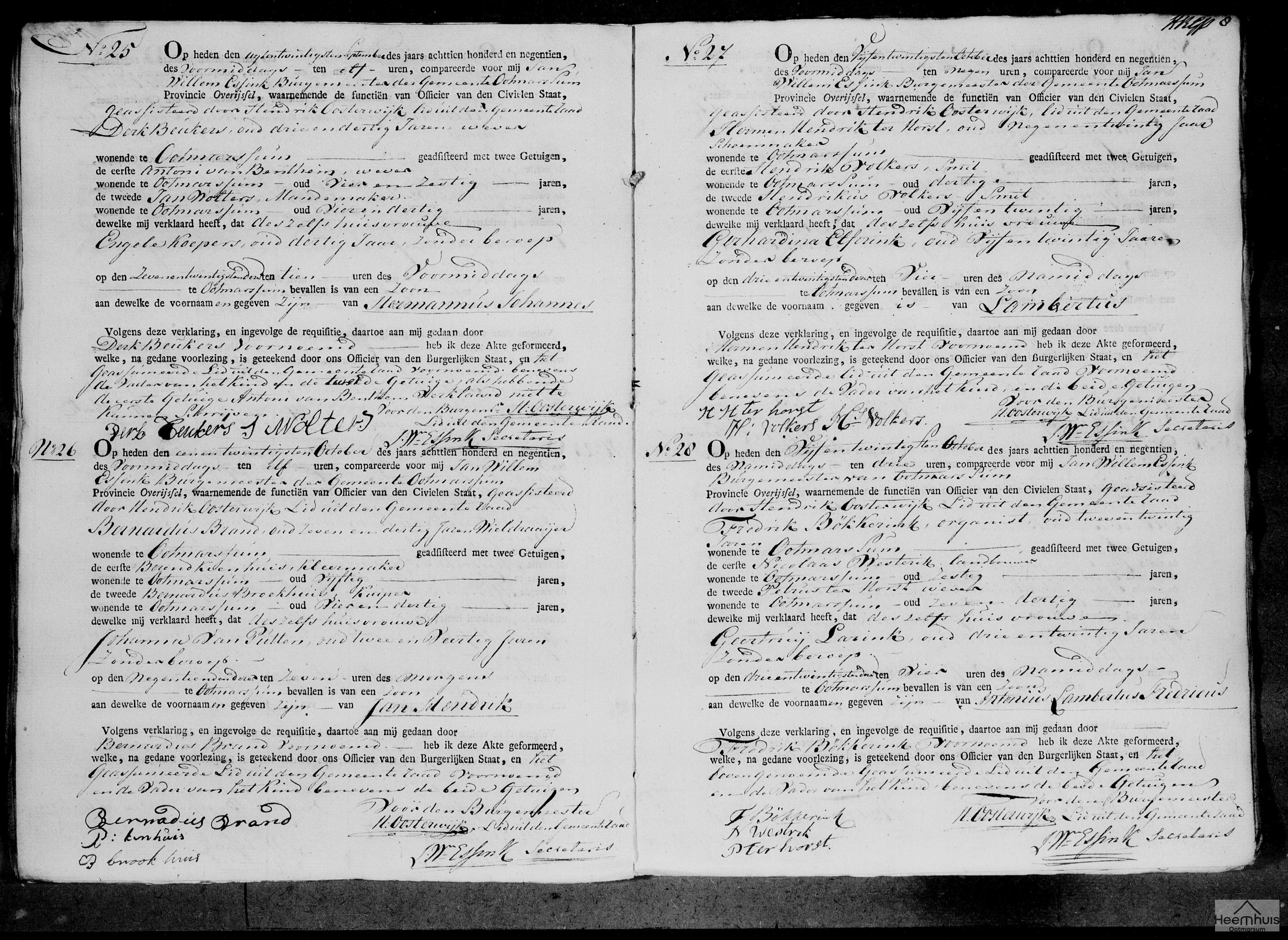 Geboorteakte van Hermannus Johannes Beukers