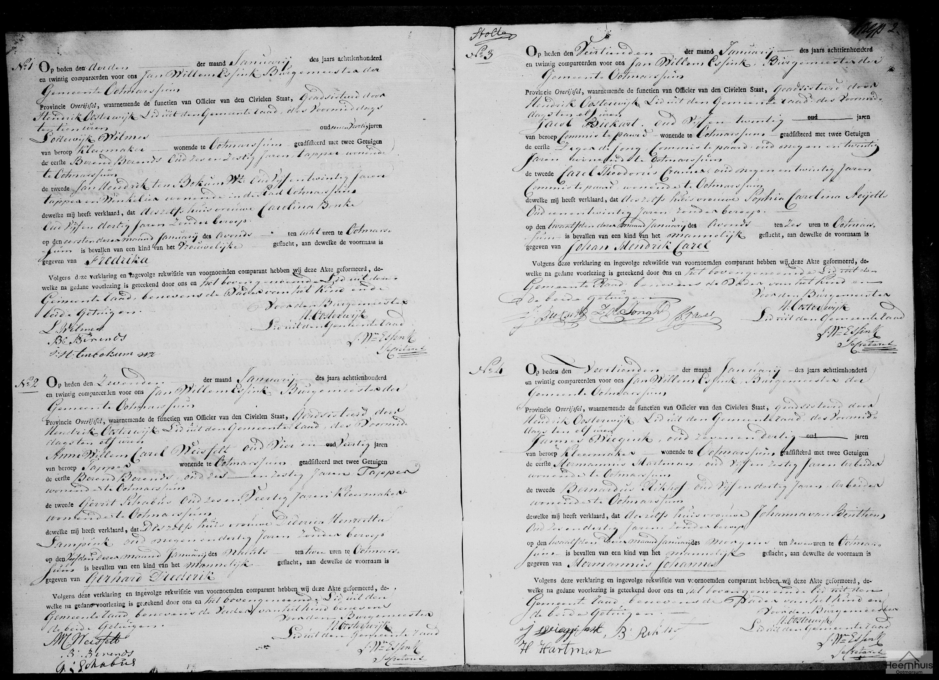 Geboorteakte van Johan Hendrik Carel Biekart