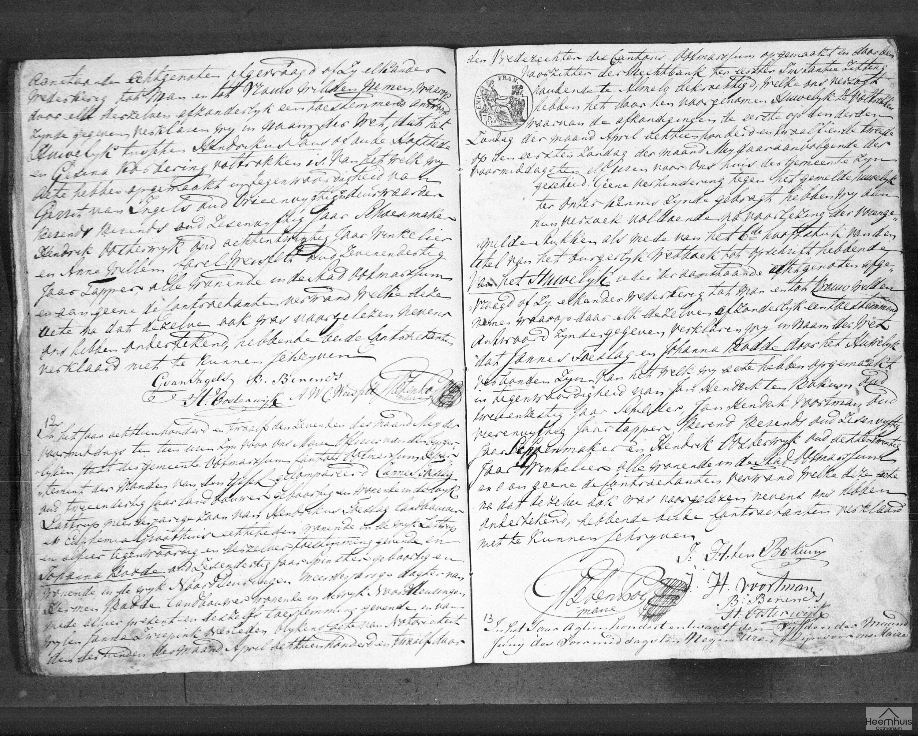 Huwelijksakte van Jannes Toeslag en Johanna Bodde