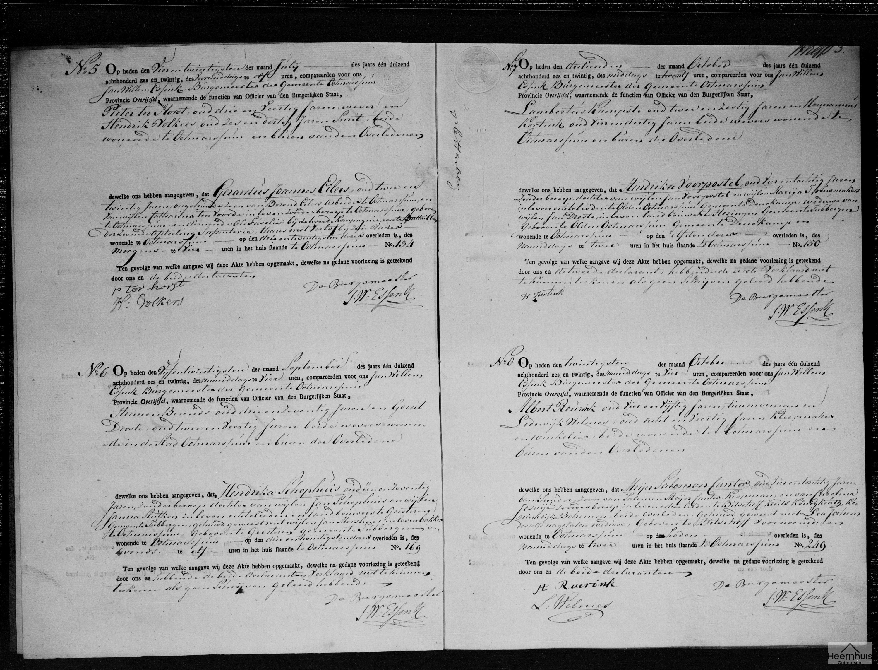 Overlijdensakte van Meijer Salomon Cantor