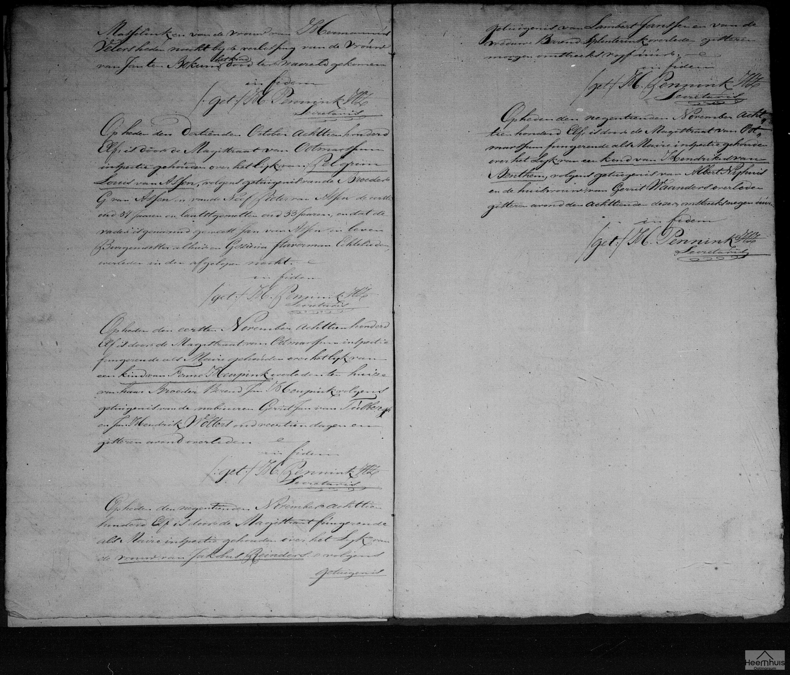 Overlijdensakte van Euphemia Damhuis