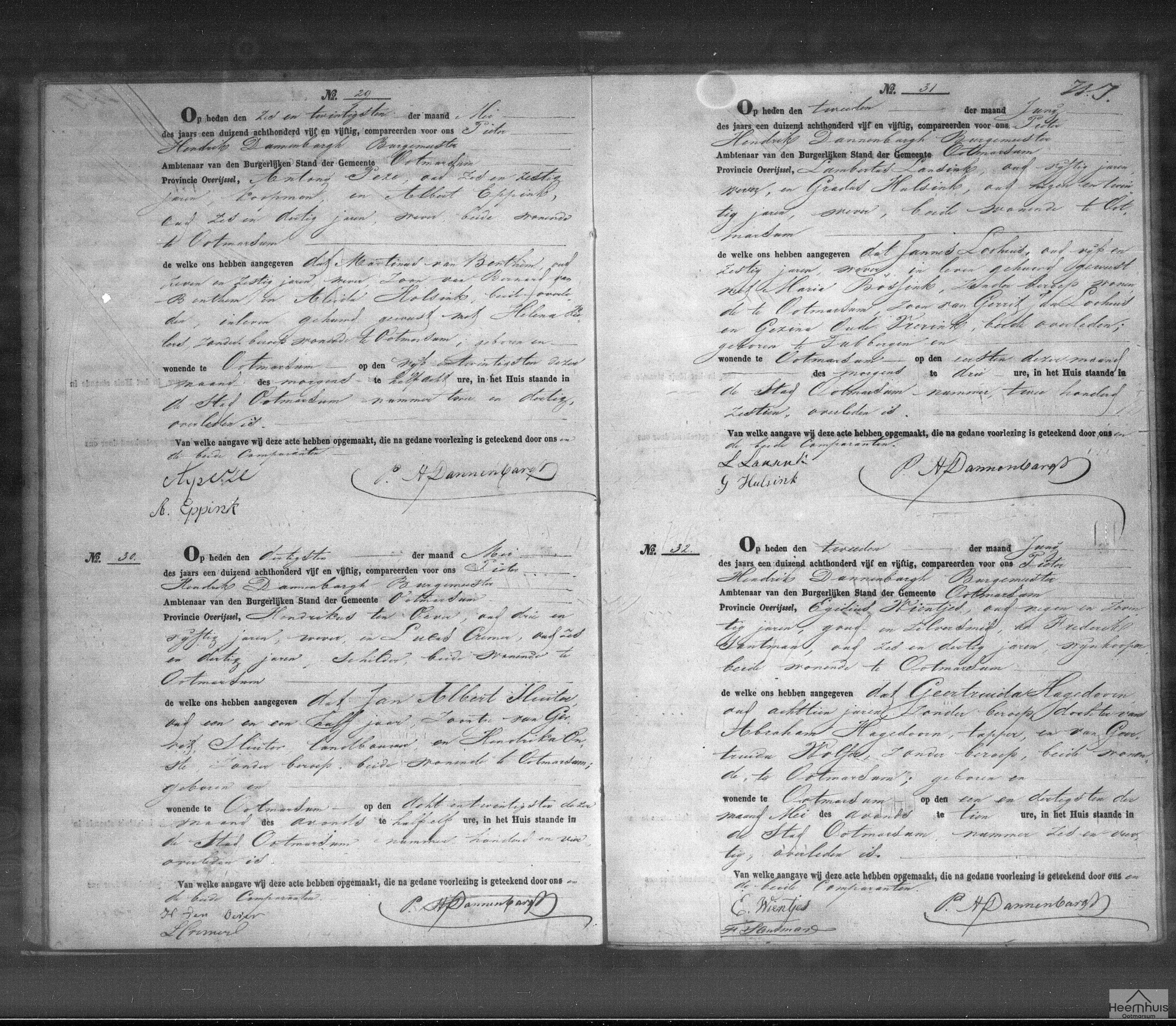 Overlijdensakte van Geertruida Hagedoorn