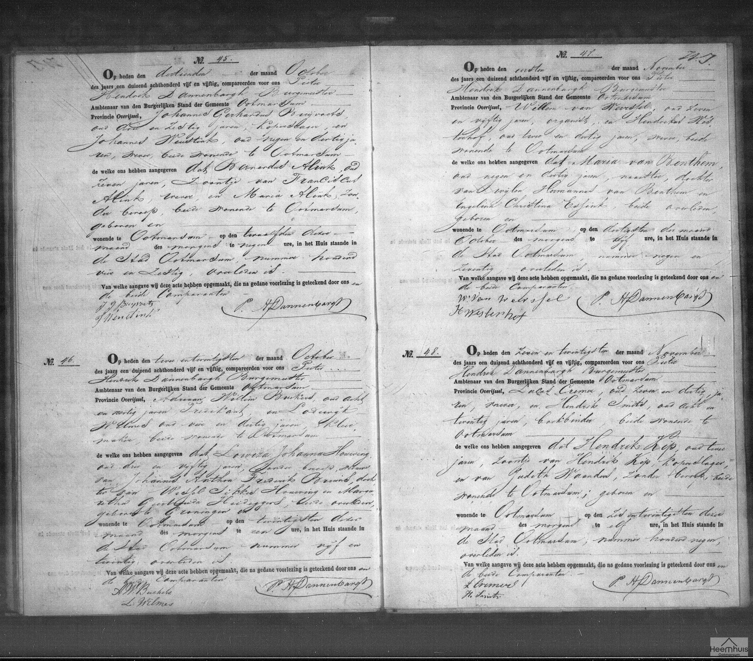 Overlijdensakte van Maria van Benthem