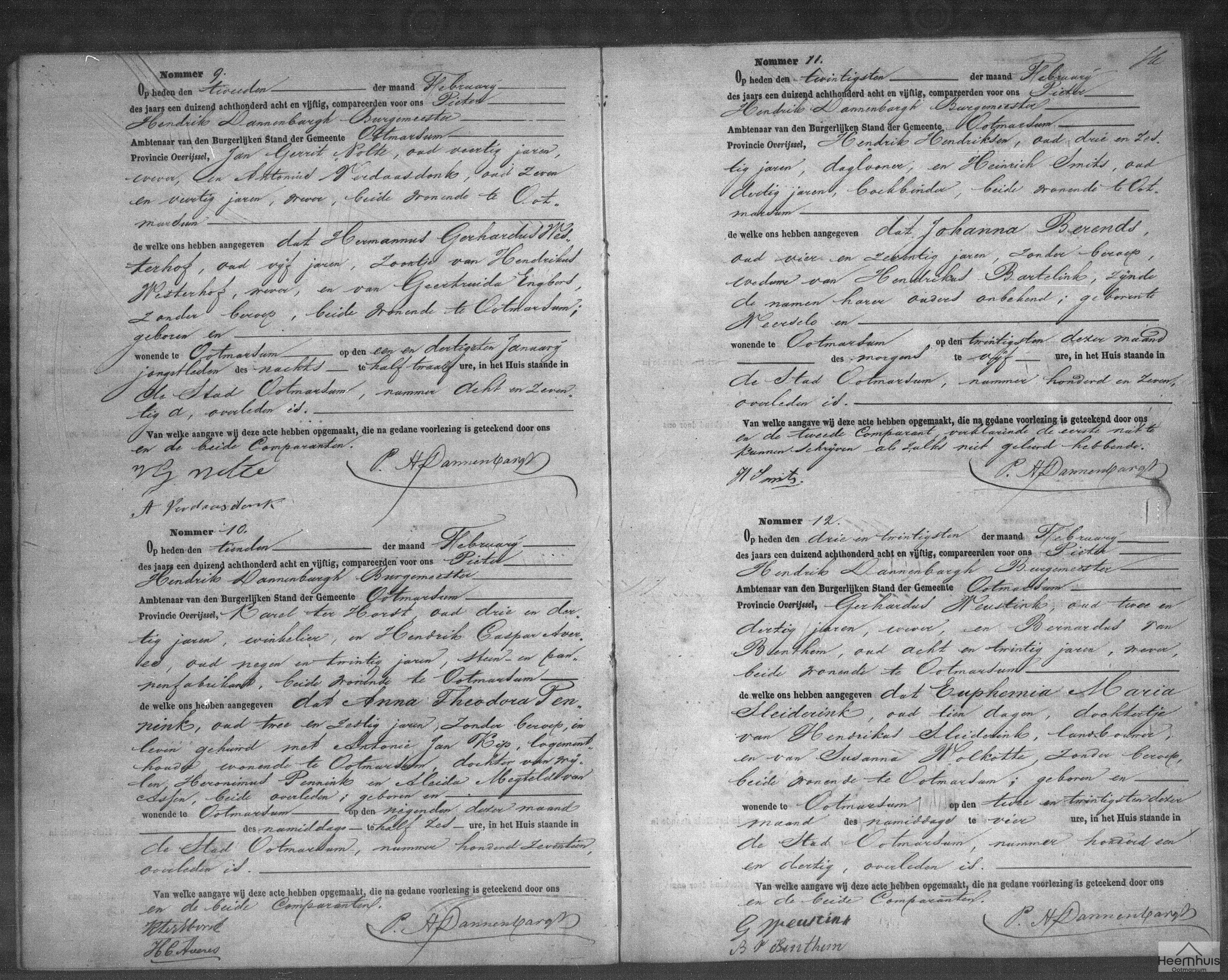 Overlijdensakte van Anna Theodora Pennink