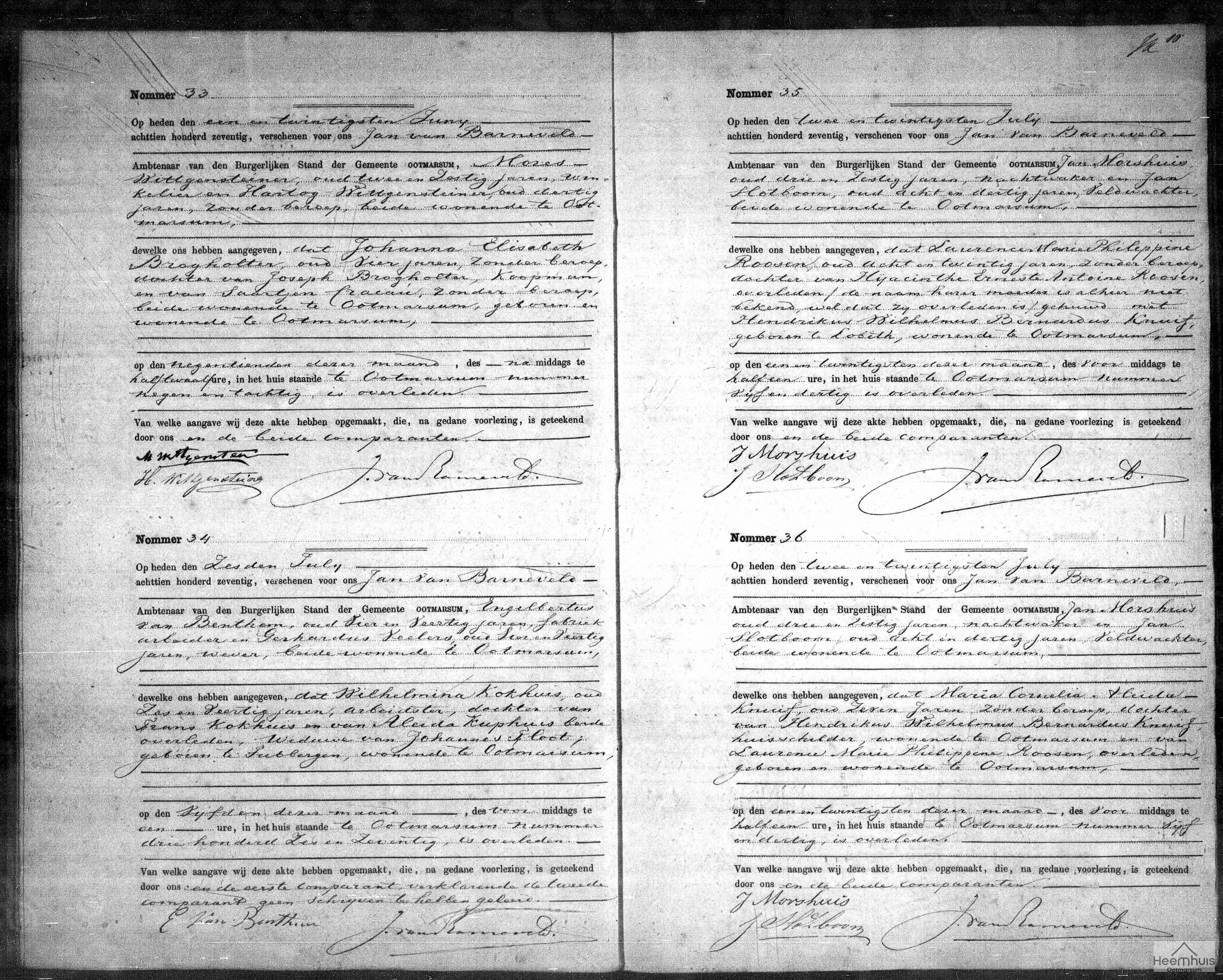 Overlijdensakte van Maria Cornelia Aleida Knuif