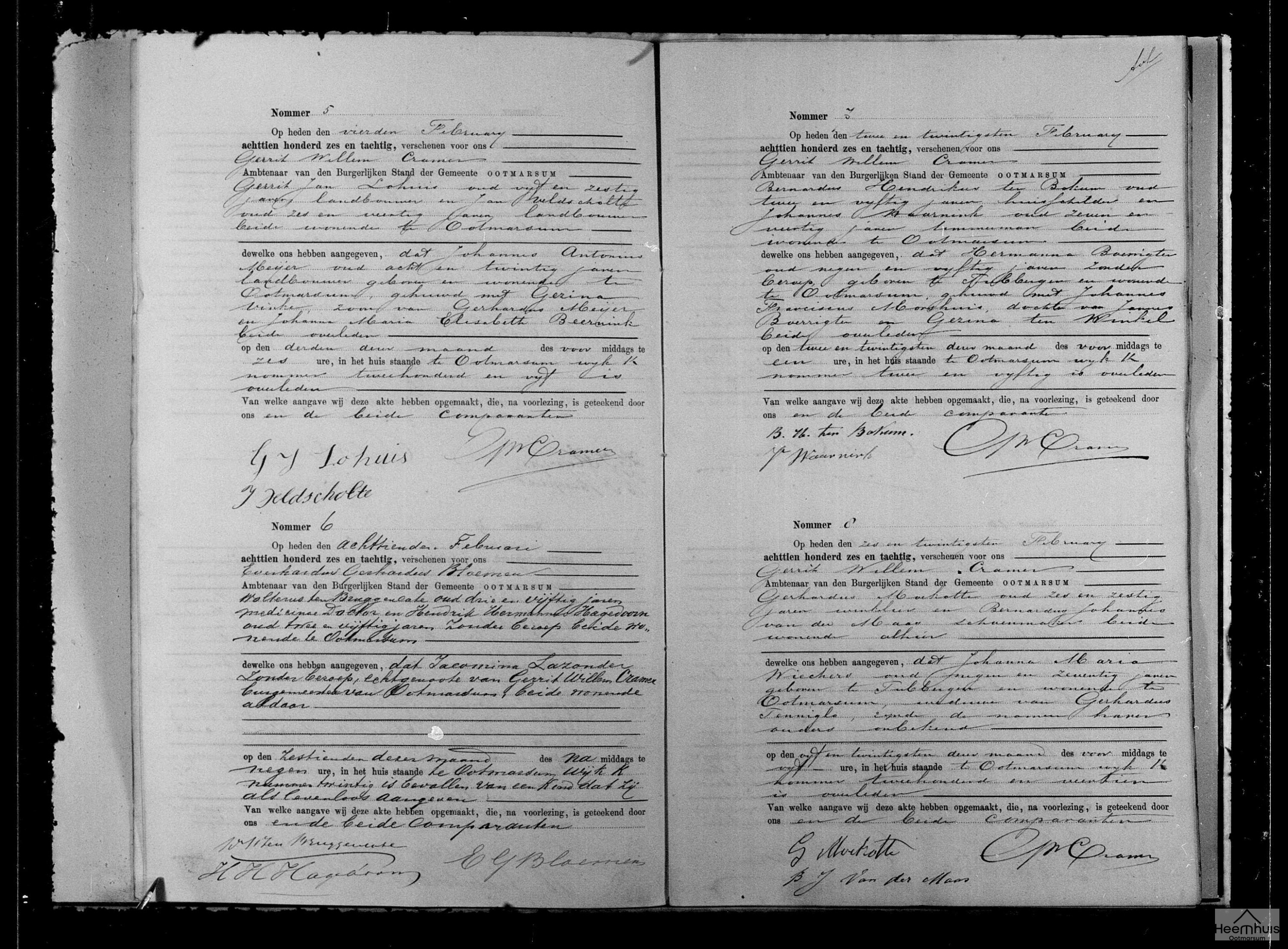 Overlijdensakte van Johanna Maria Wiechers