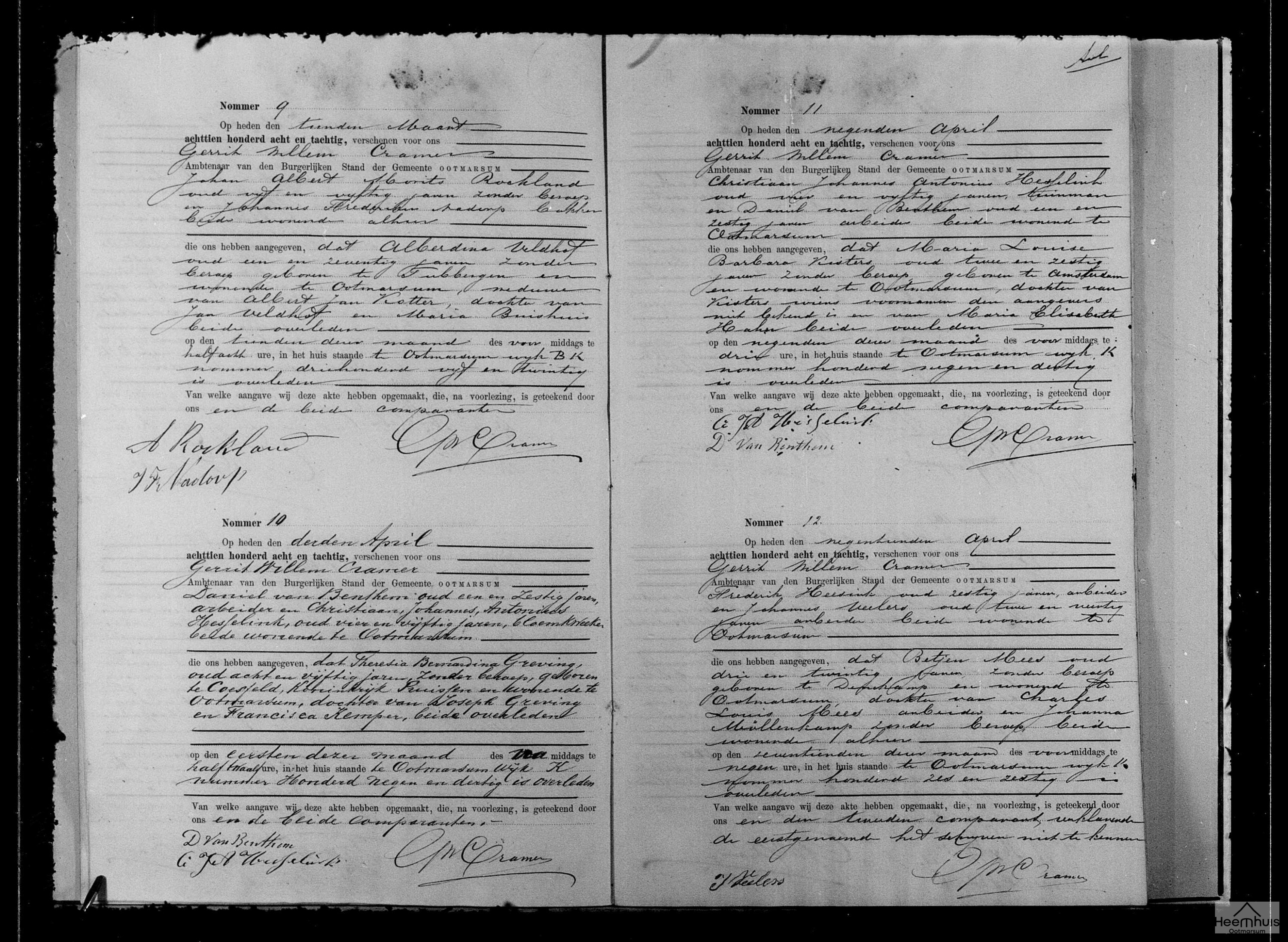 Overlijdensakte van Maria Louise Barbara Kisters