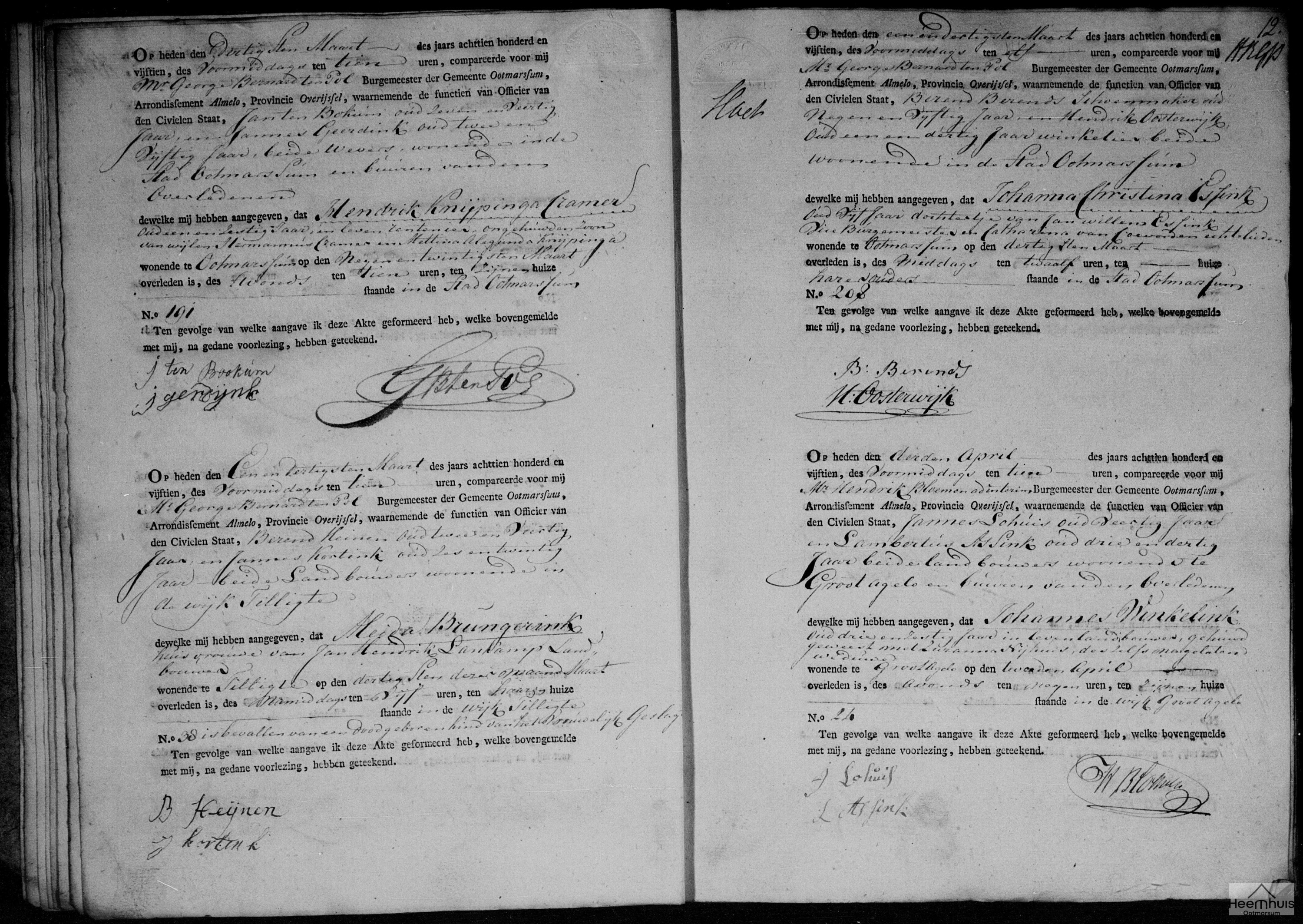 Overlijdensakte van Hendrik Knijpinga Cramer