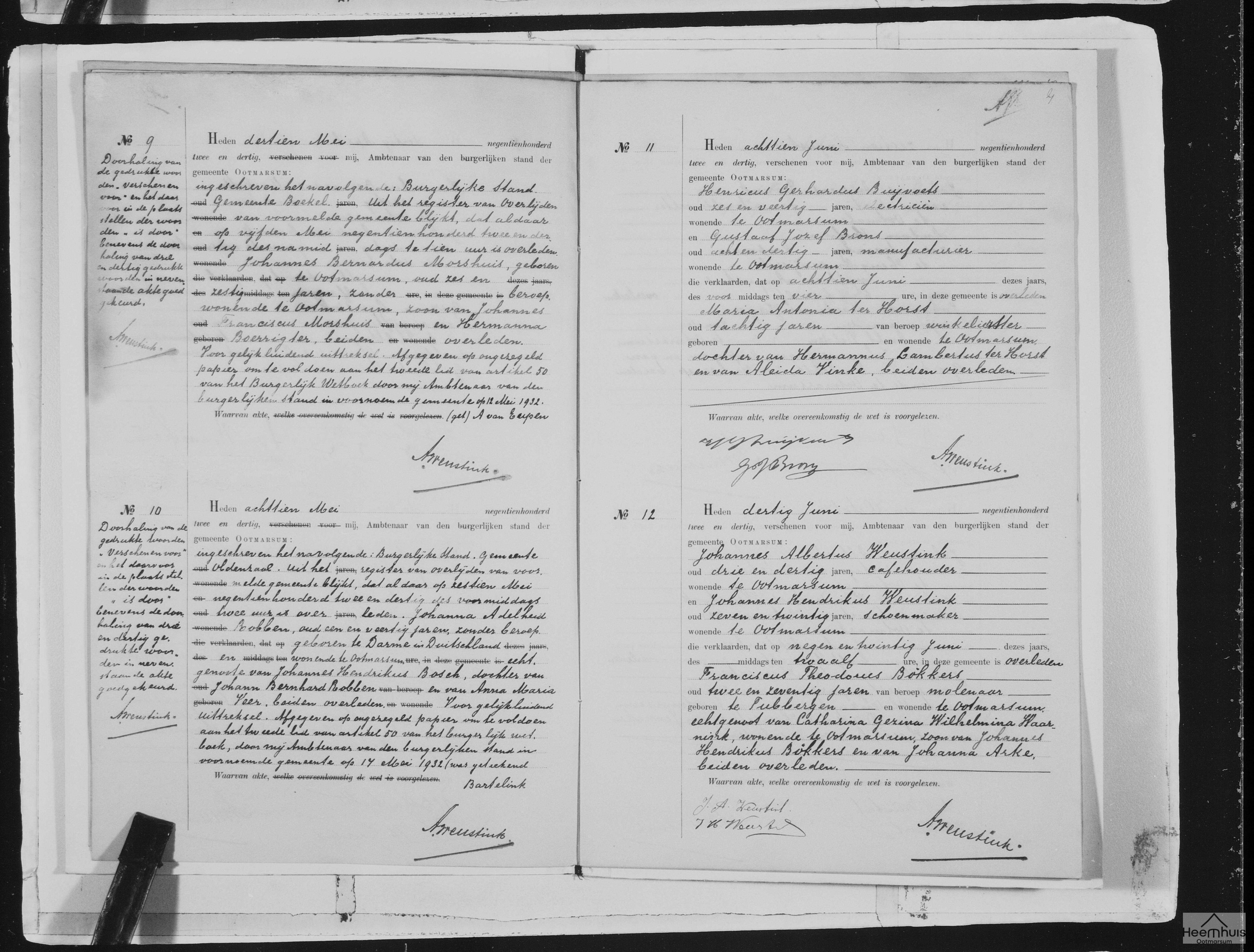Overlijdensakte van Johanna Adelheid Robben